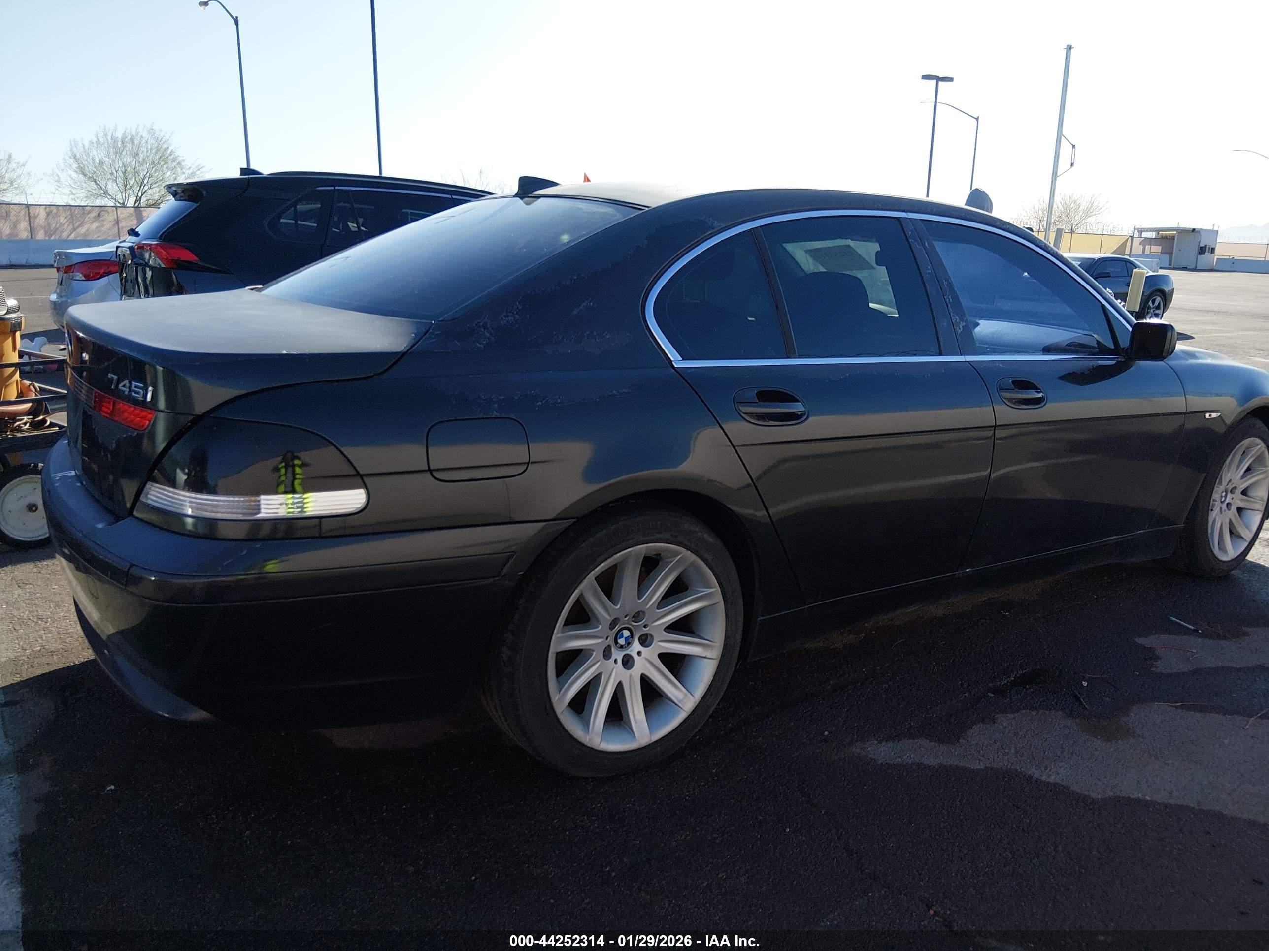 2003 Bmw 745i   Black vin: WBAGL63423DP63106