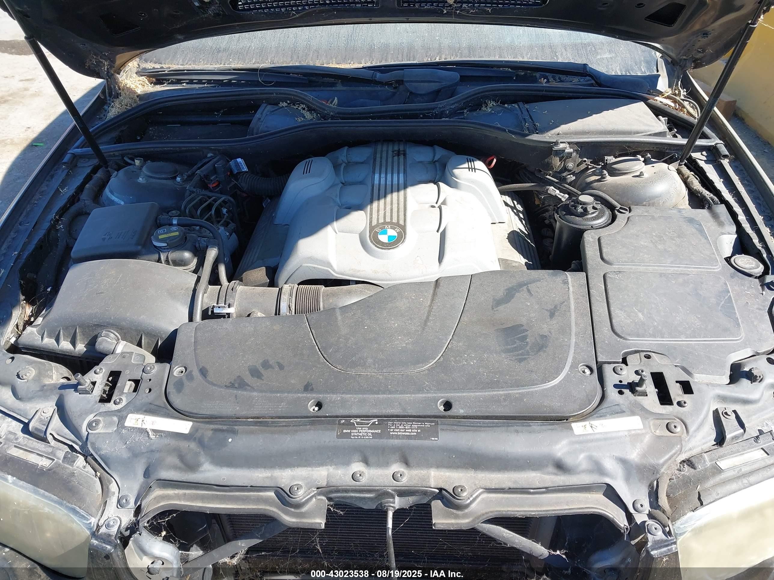 2003 Bmw 745i   Черный vin: WBAGL63423DP65521