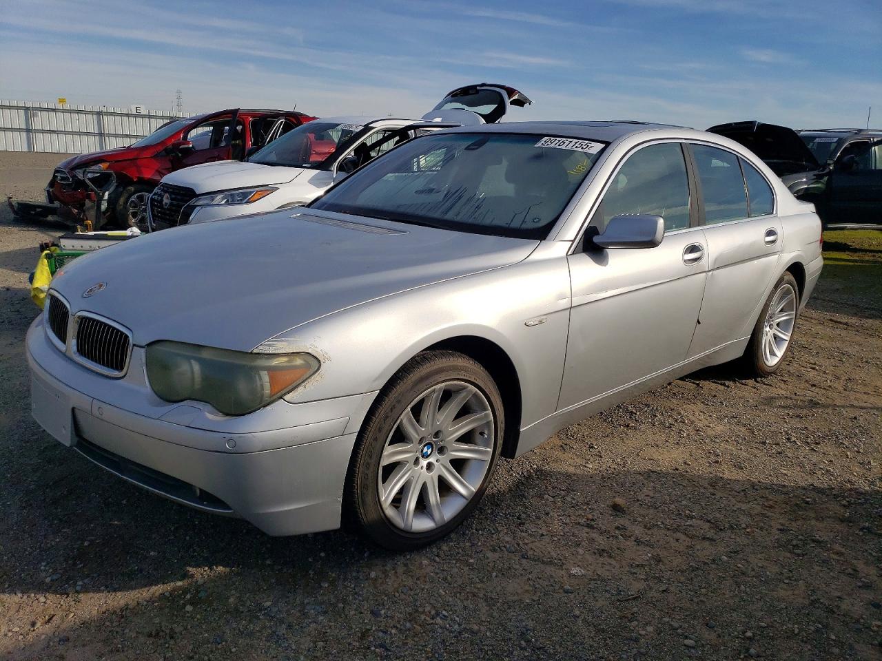 2002 Bmw 745 I Silver vin: WBAGL63432DP53215