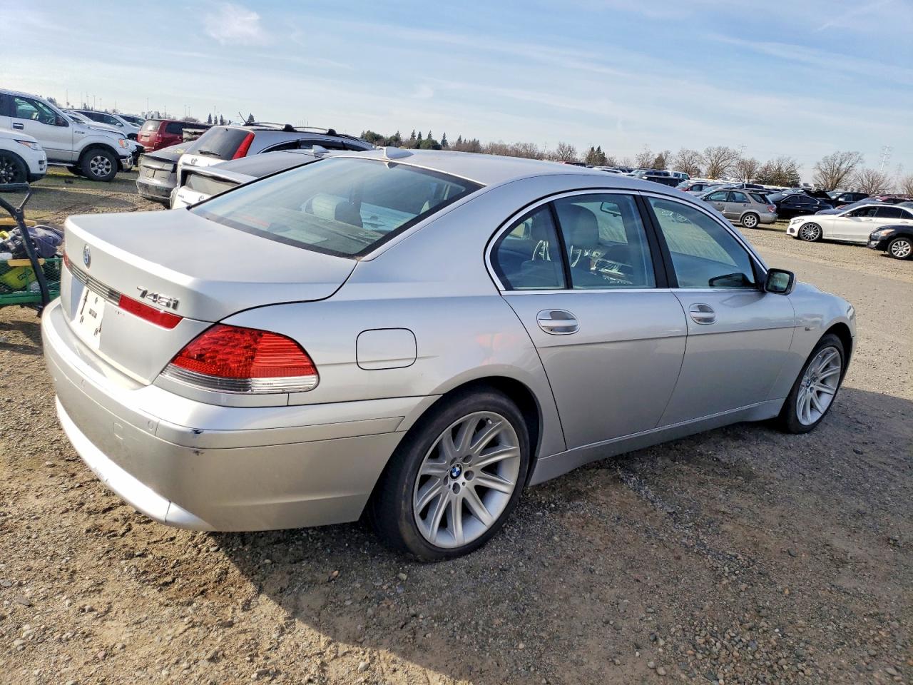 2002 Bmw 745 I Silver vin: WBAGL63432DP53215