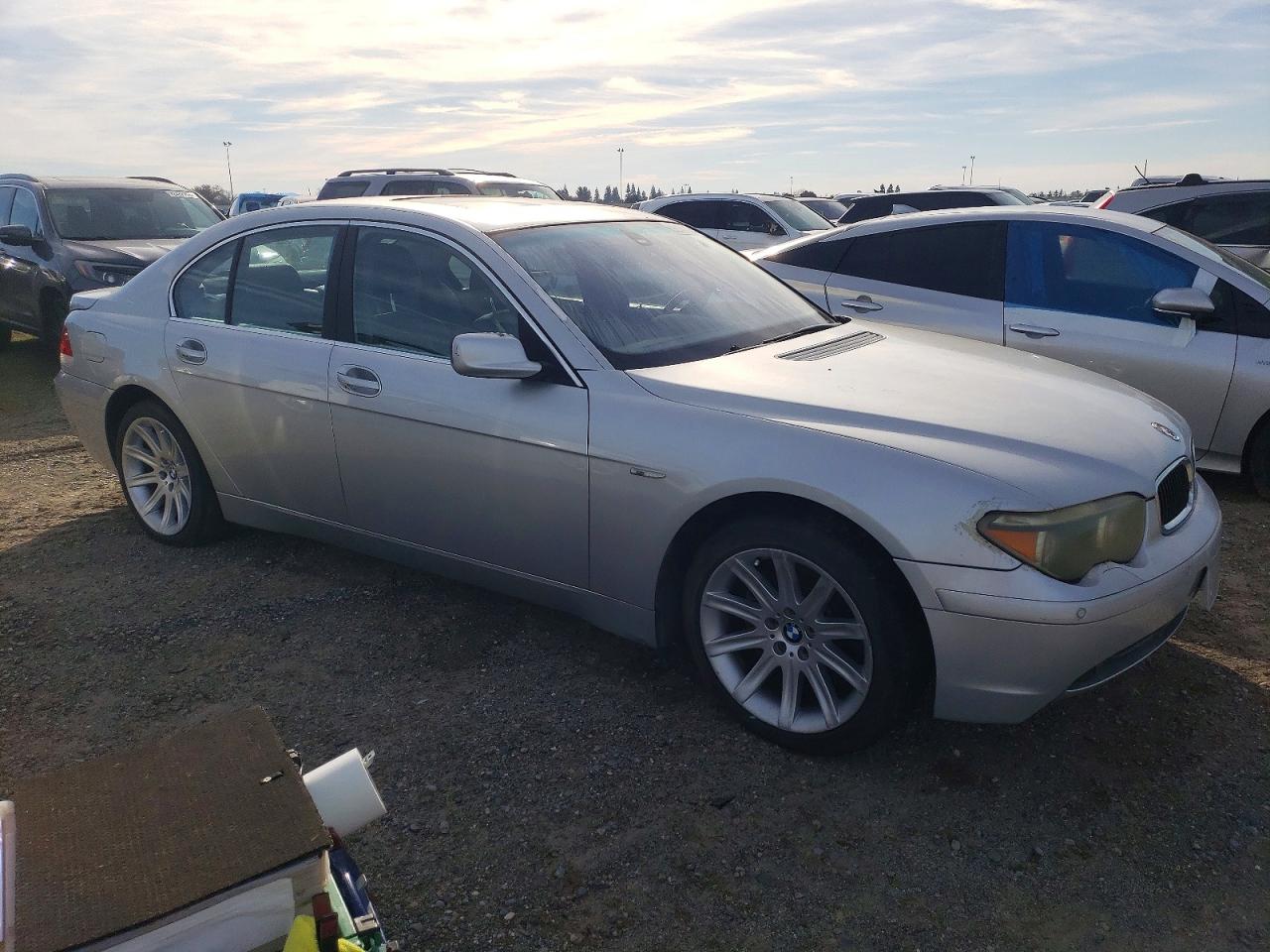2002 Bmw 745 I Silver vin: WBAGL63432DP53215