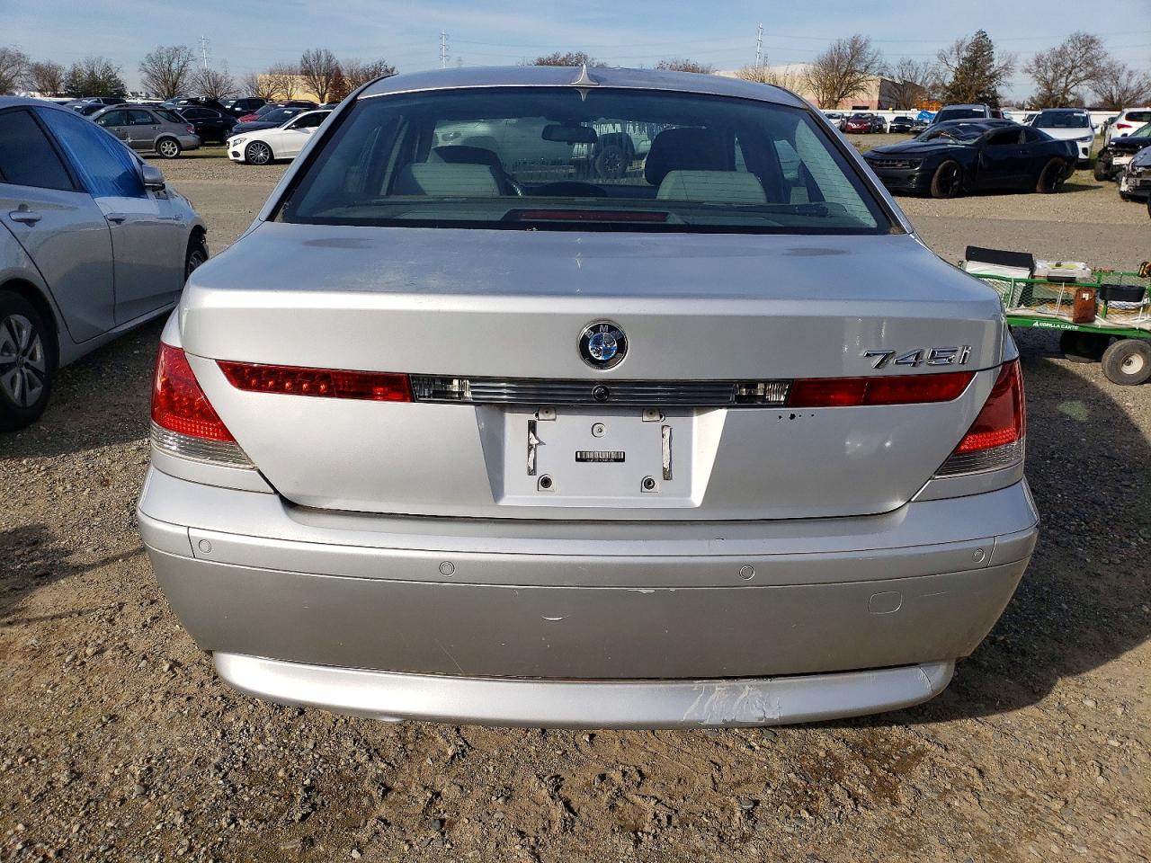 2002 Bmw 745 I Silver vin: WBAGL63432DP53215
