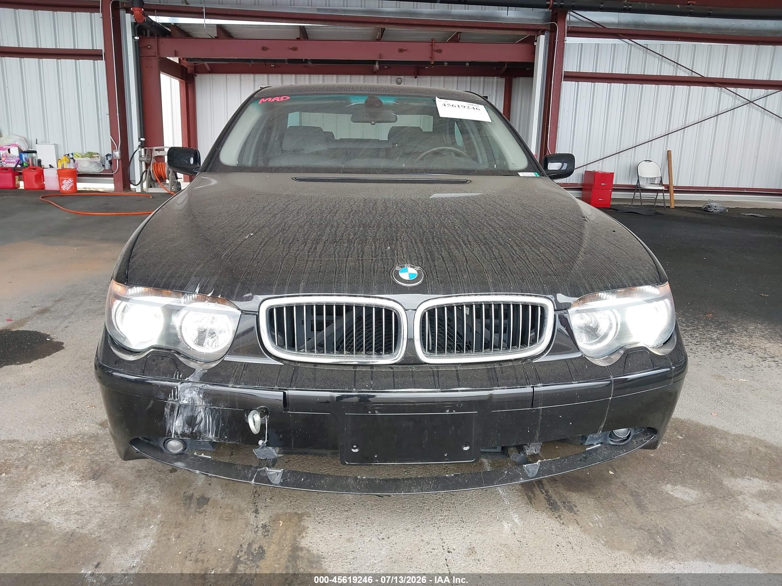 2002 Bmw 745i   Black vin: WBAGL63432DP54588