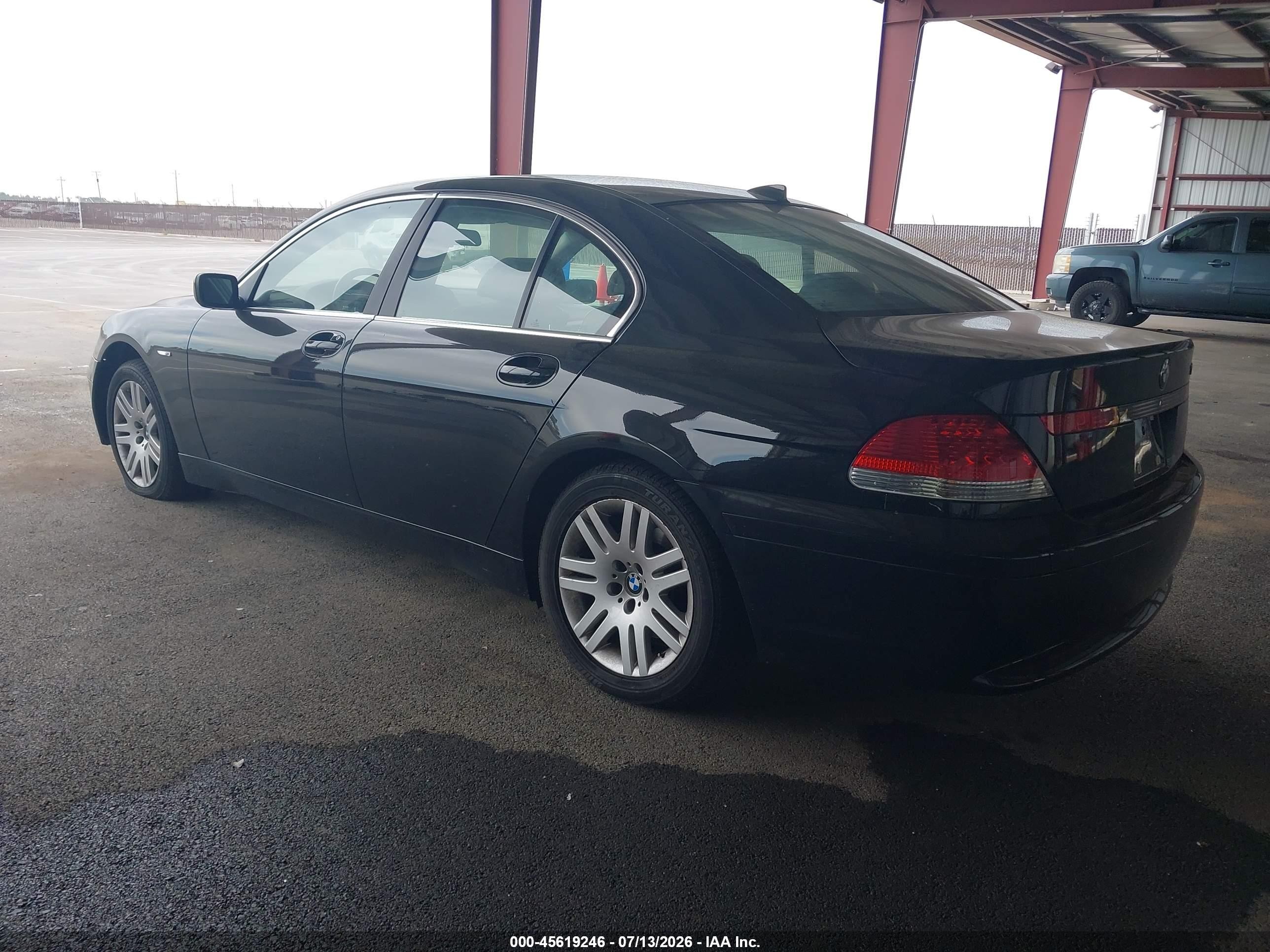 2002 Bmw 745i   Black vin: WBAGL63432DP54588