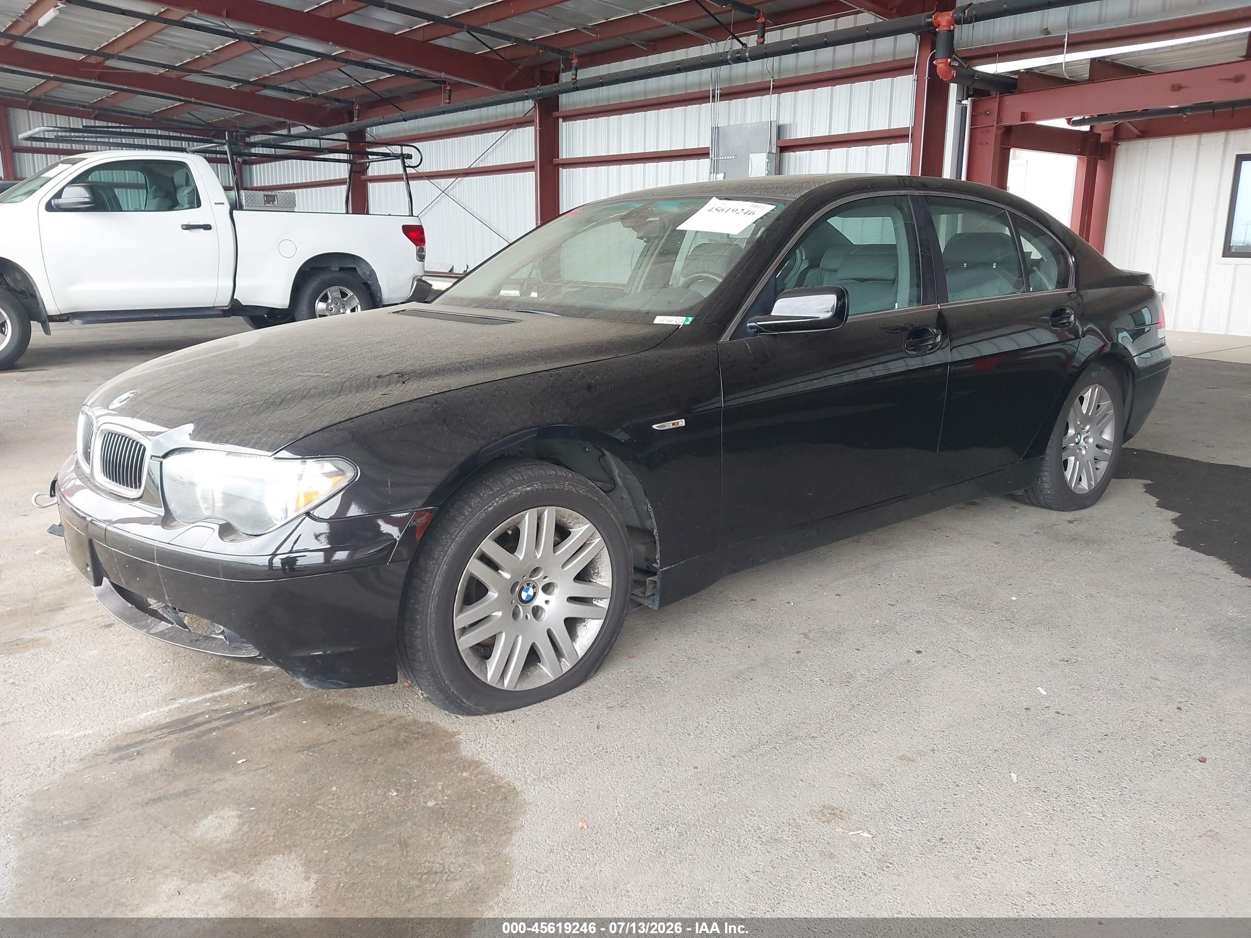 2002 Bmw 745i   Black vin: WBAGL63432DP54588