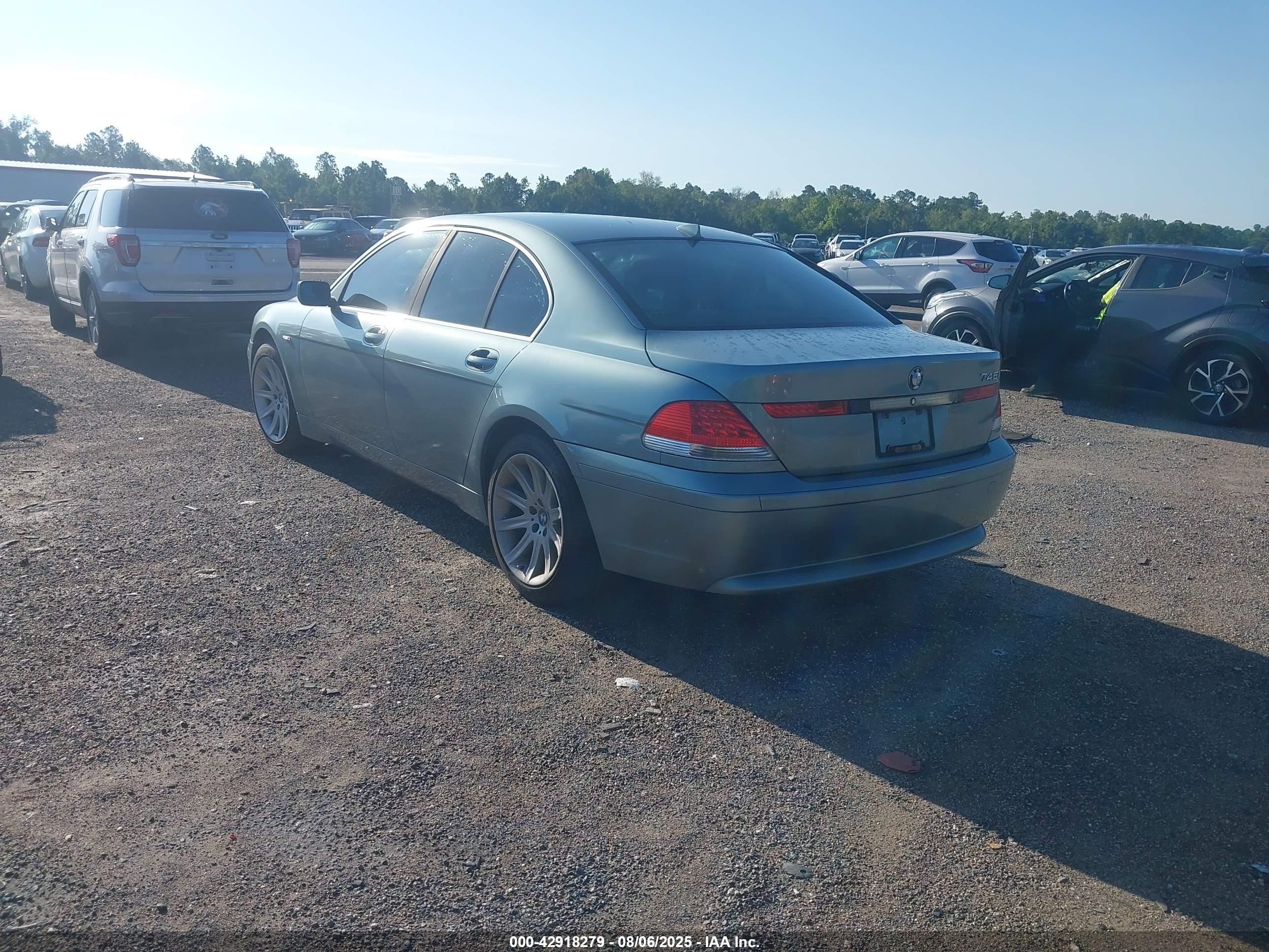 2003 Bmw 745i   Light Blue vin: WBAGL63433DP62353