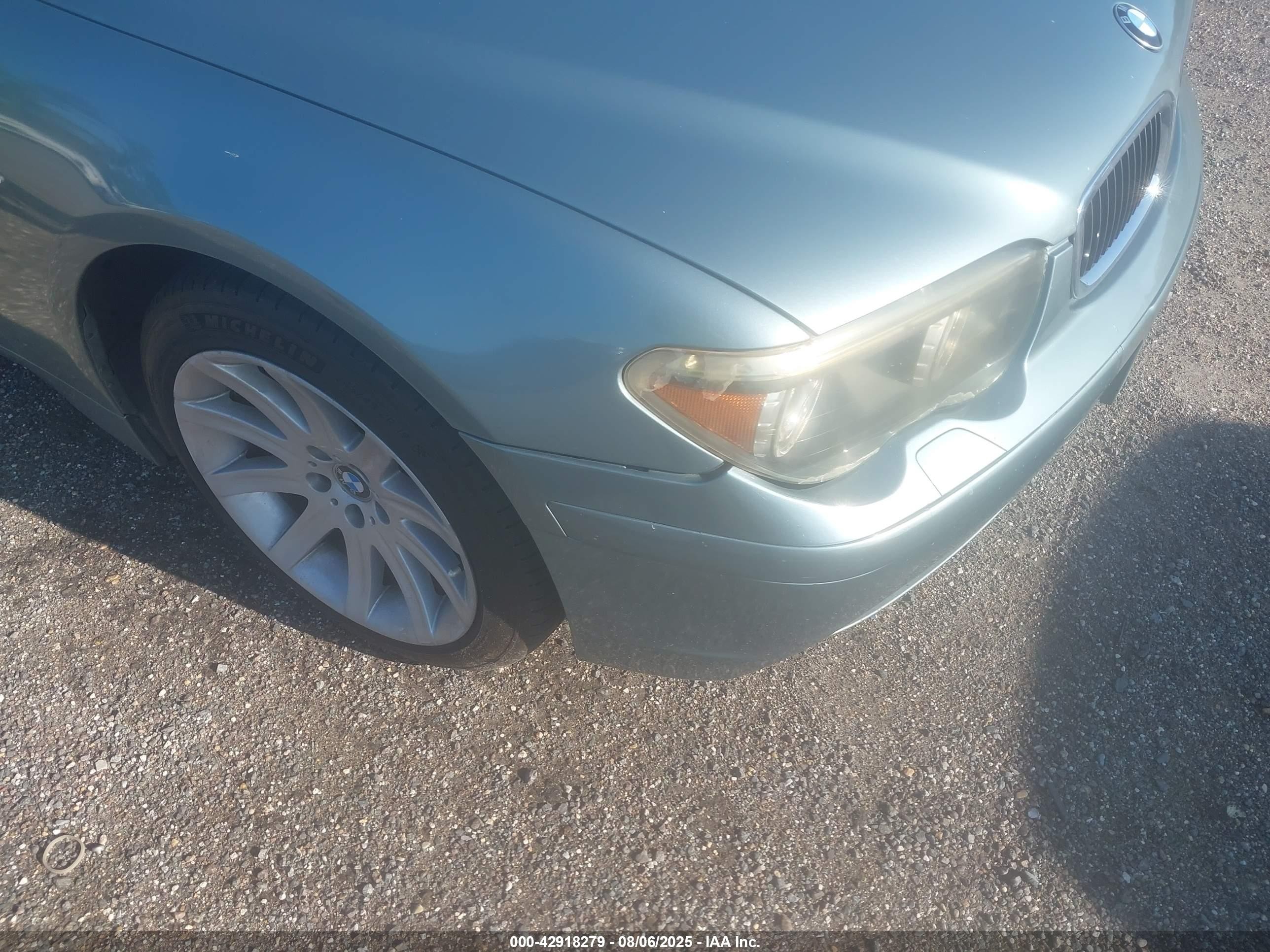 2003 Bmw 745i   Light Blue vin: WBAGL63433DP62353