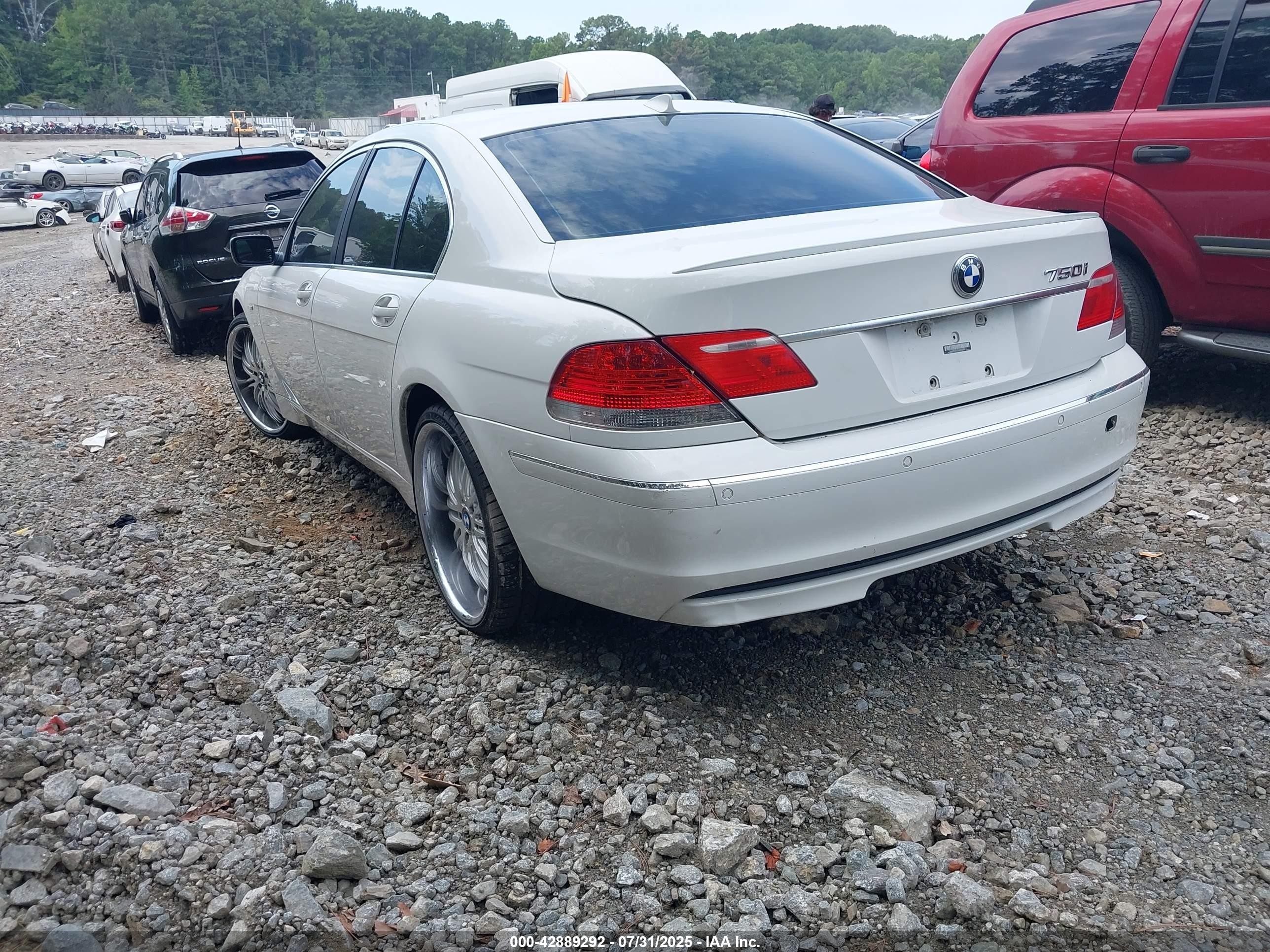 2002 Bmw 7 Series 745i White vin: WBAGL63442DP51733