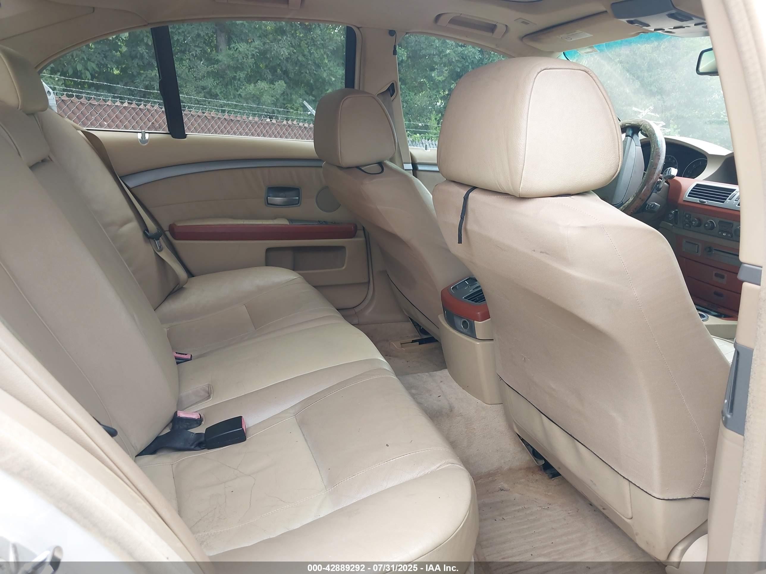 2002 Bmw 7 Series 745i White vin: WBAGL63442DP51733