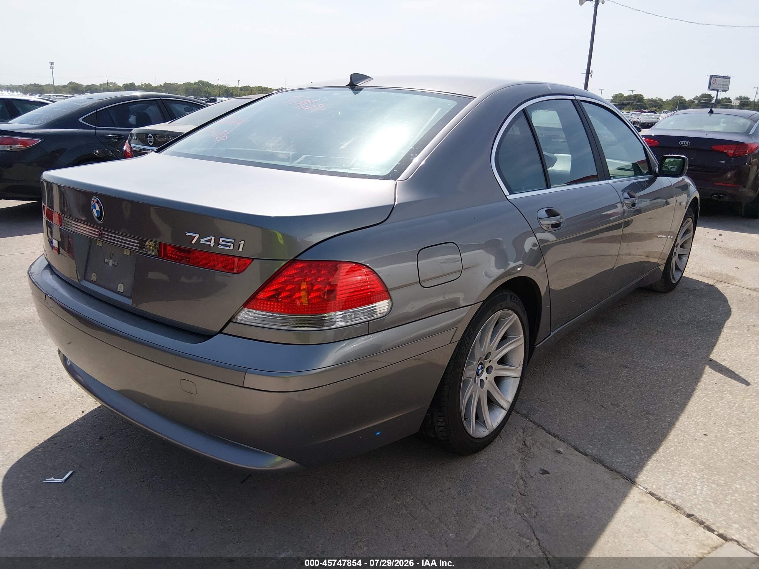 2003 Bmw 745i   Gray vin: WBAGL63443DP61664