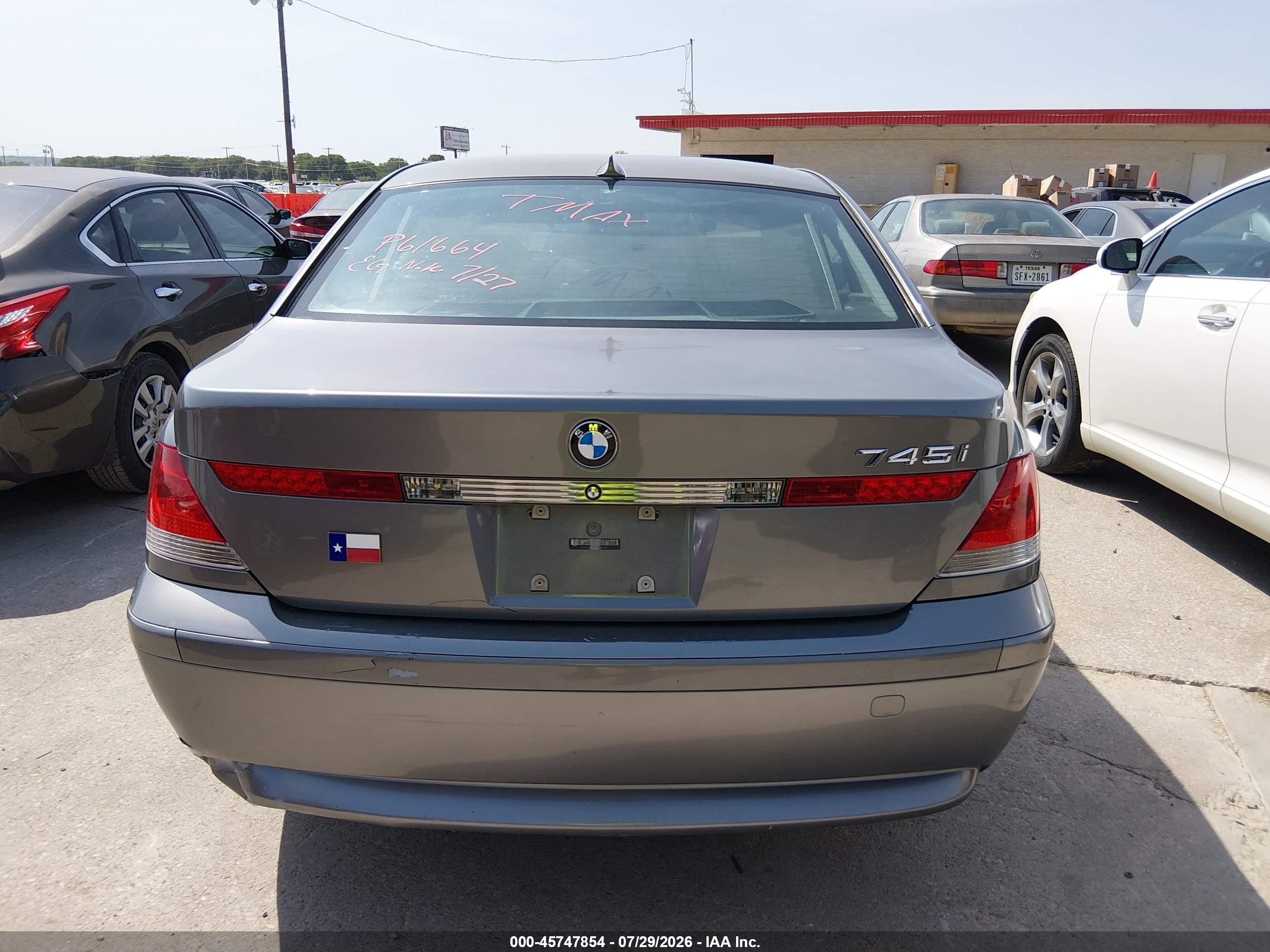 2003 Bmw 745i   Gray vin: WBAGL63443DP61664
