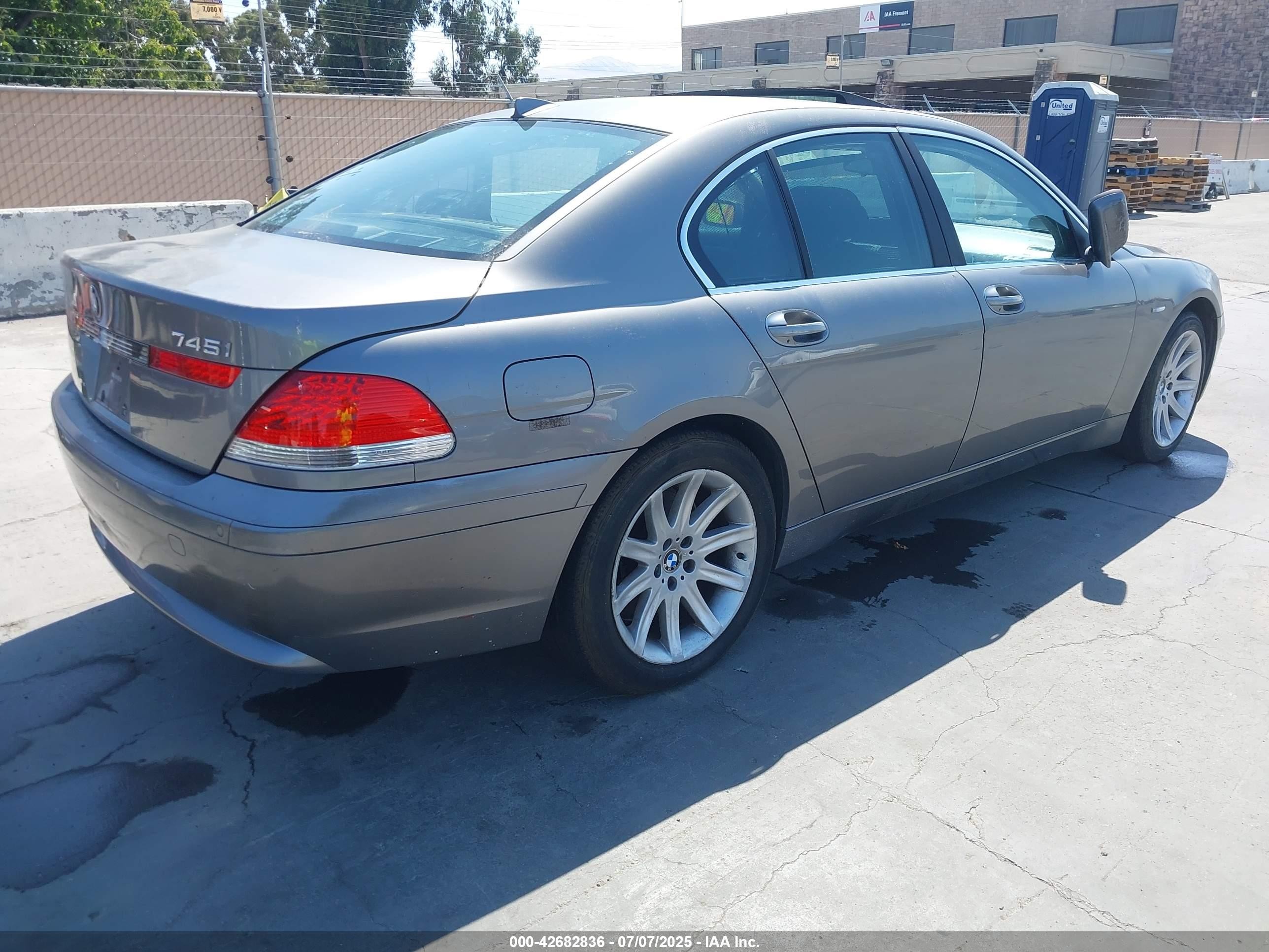 2003 Bmw 745i   Gray vin: WBAGL63443DP63205