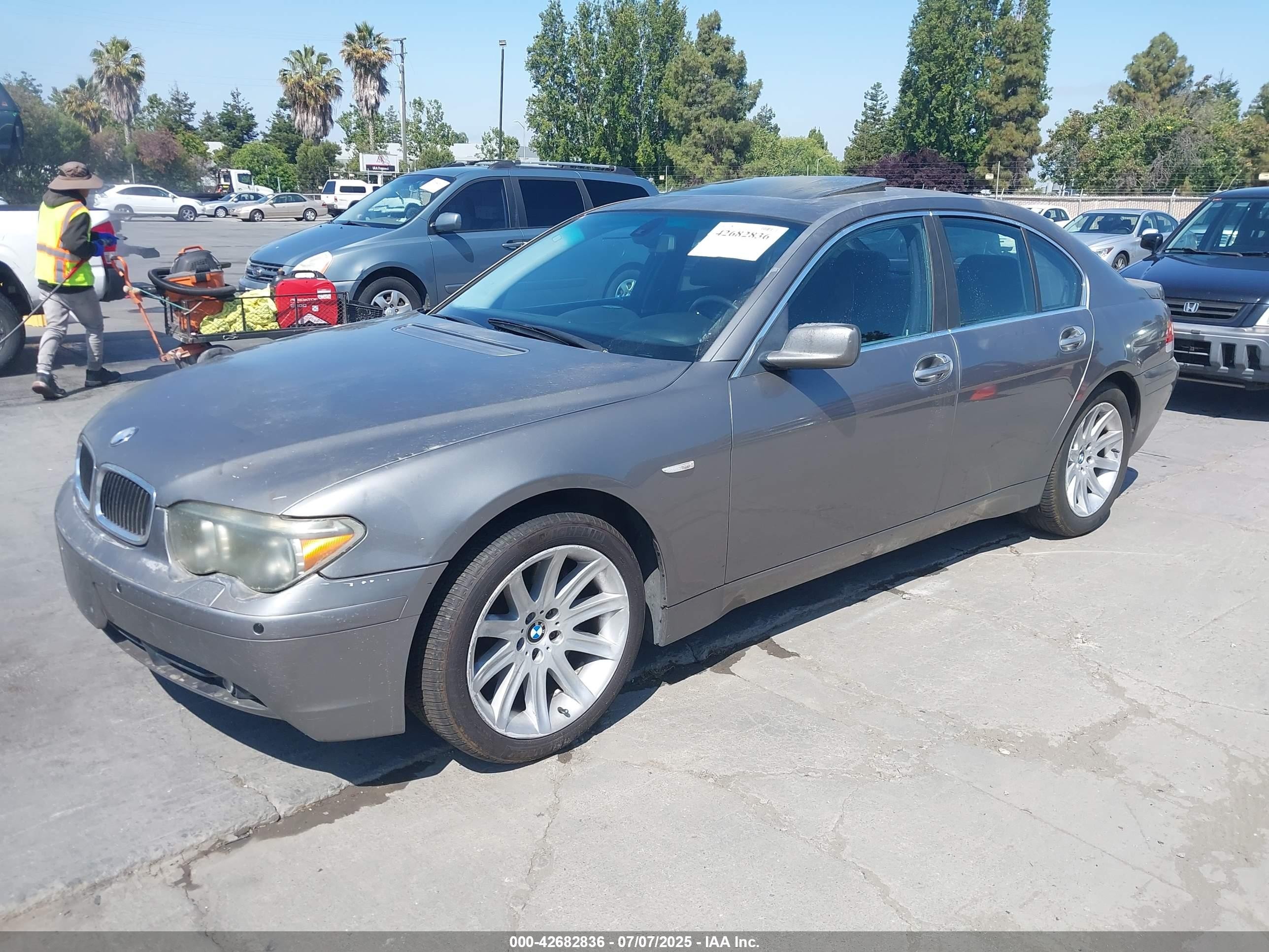 2003 Bmw 745i   Gray vin: WBAGL63443DP63205