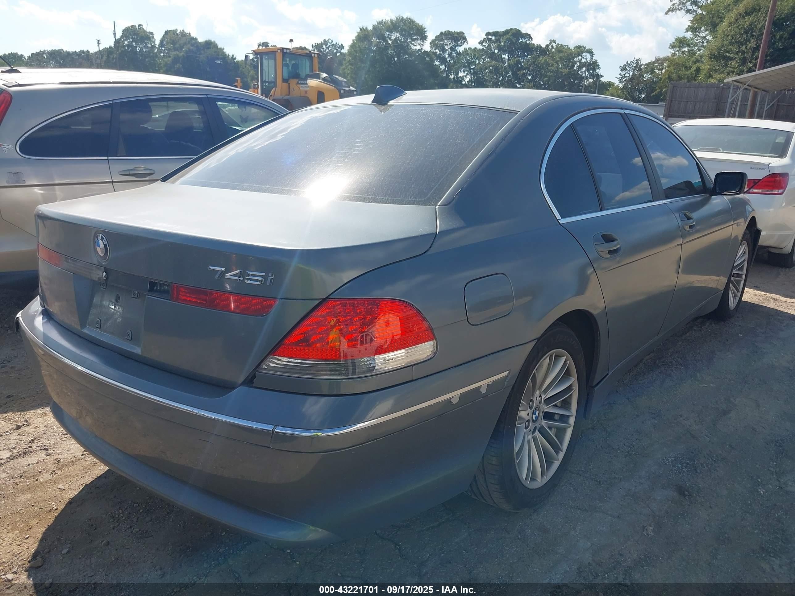 2004 Bmw 745i   Gray vin: WBAGL63444DP71192