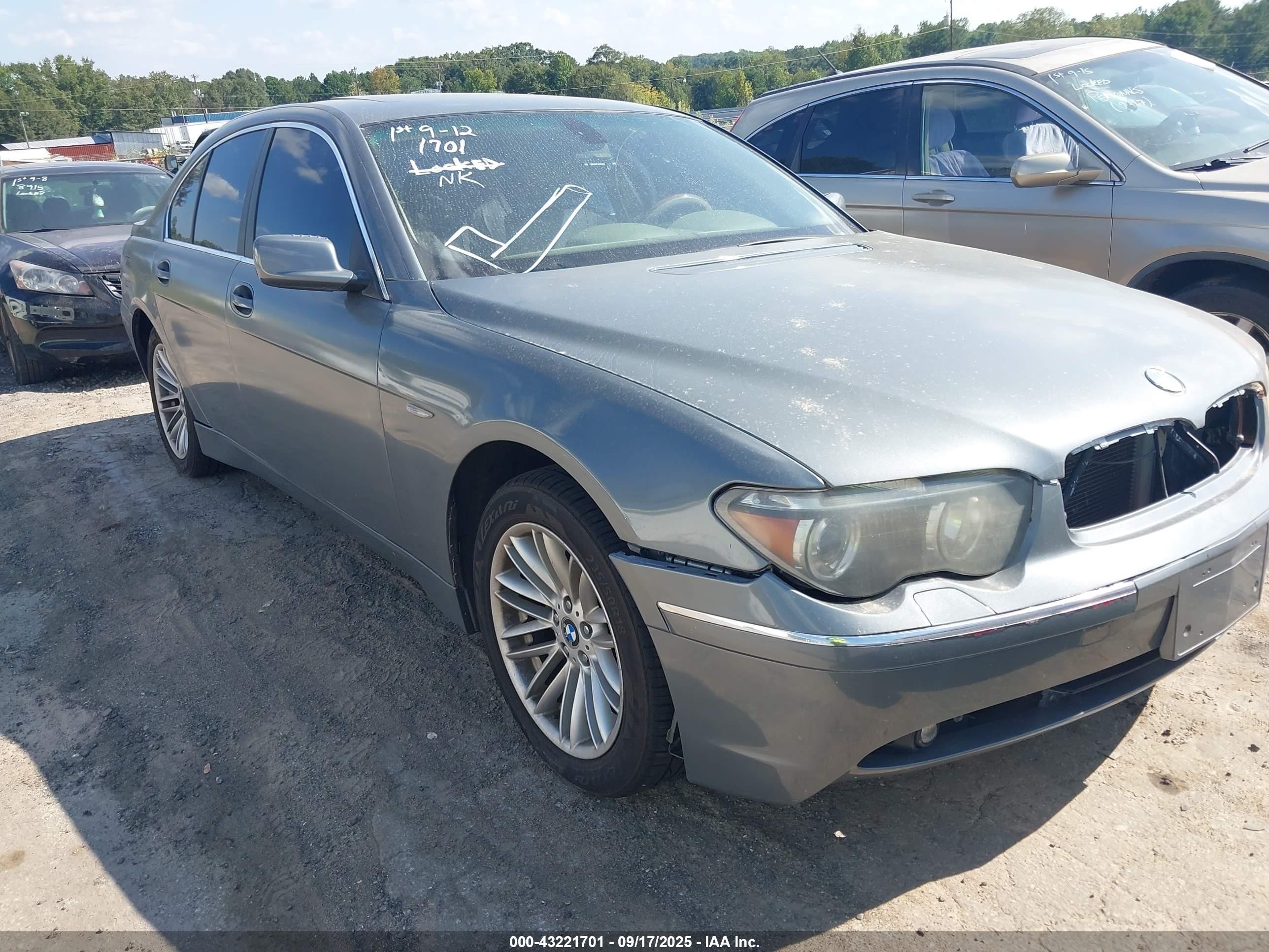 2004 Bmw 745i   Gray vin: WBAGL63444DP71192