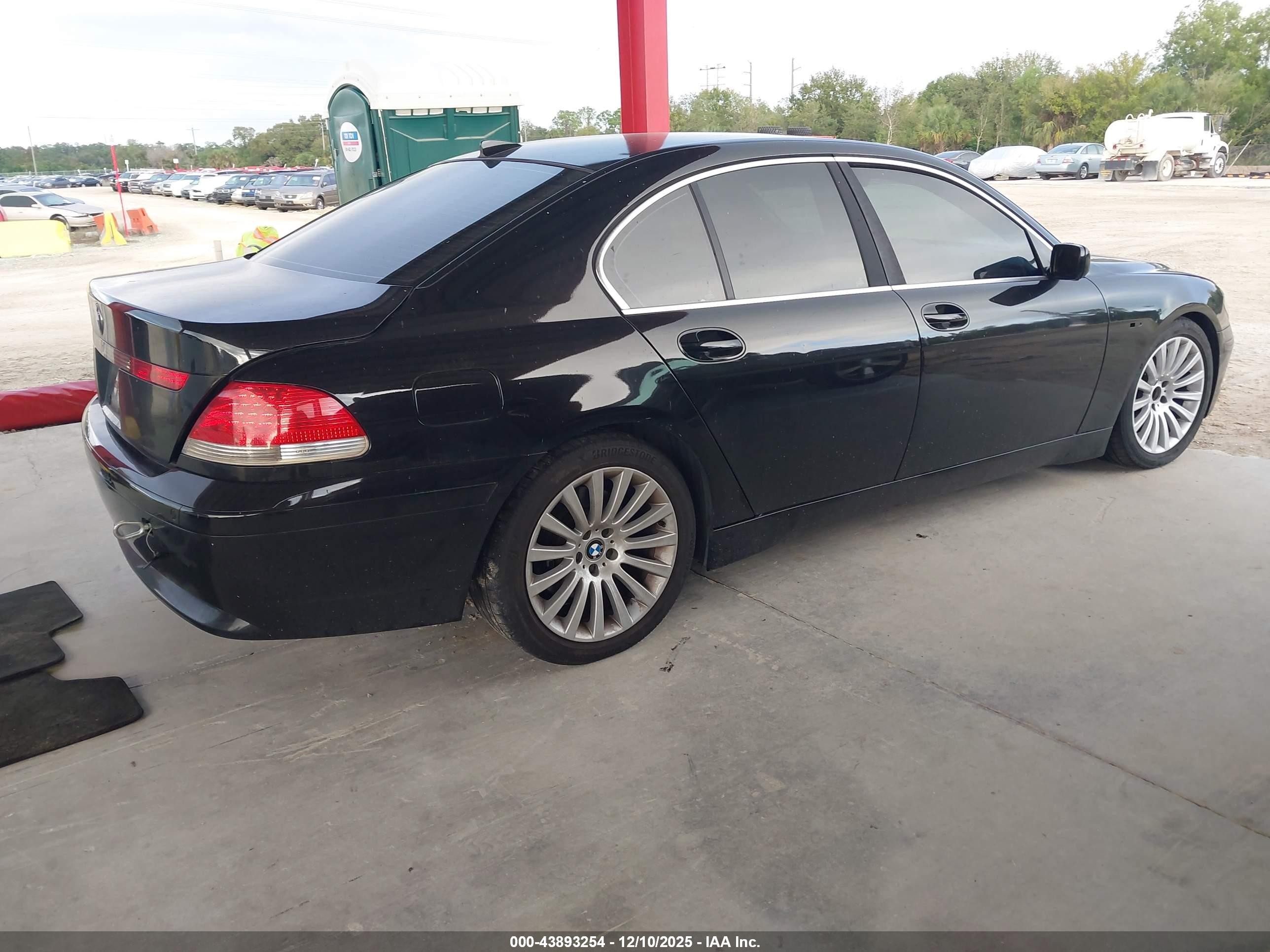 2002 Bmw 745i   Black vin: WBAGL63462DP56903