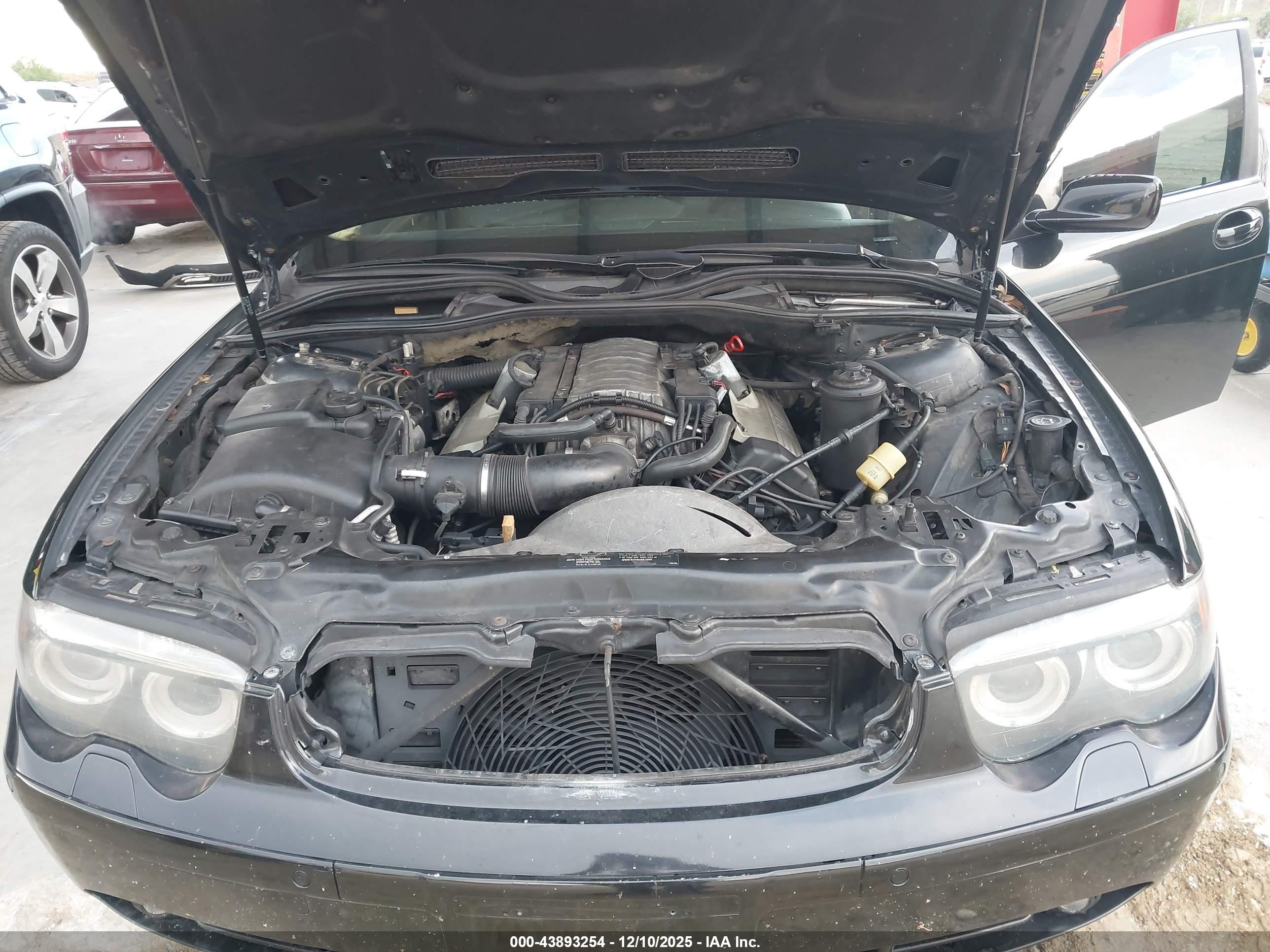 2002 Bmw 745i   Black vin: WBAGL63462DP56903