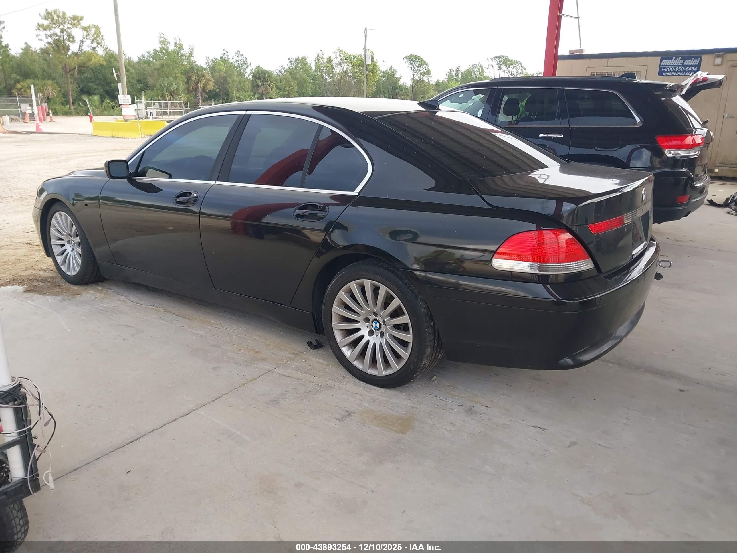 2002 Bmw 745i   Black vin: WBAGL63462DP56903