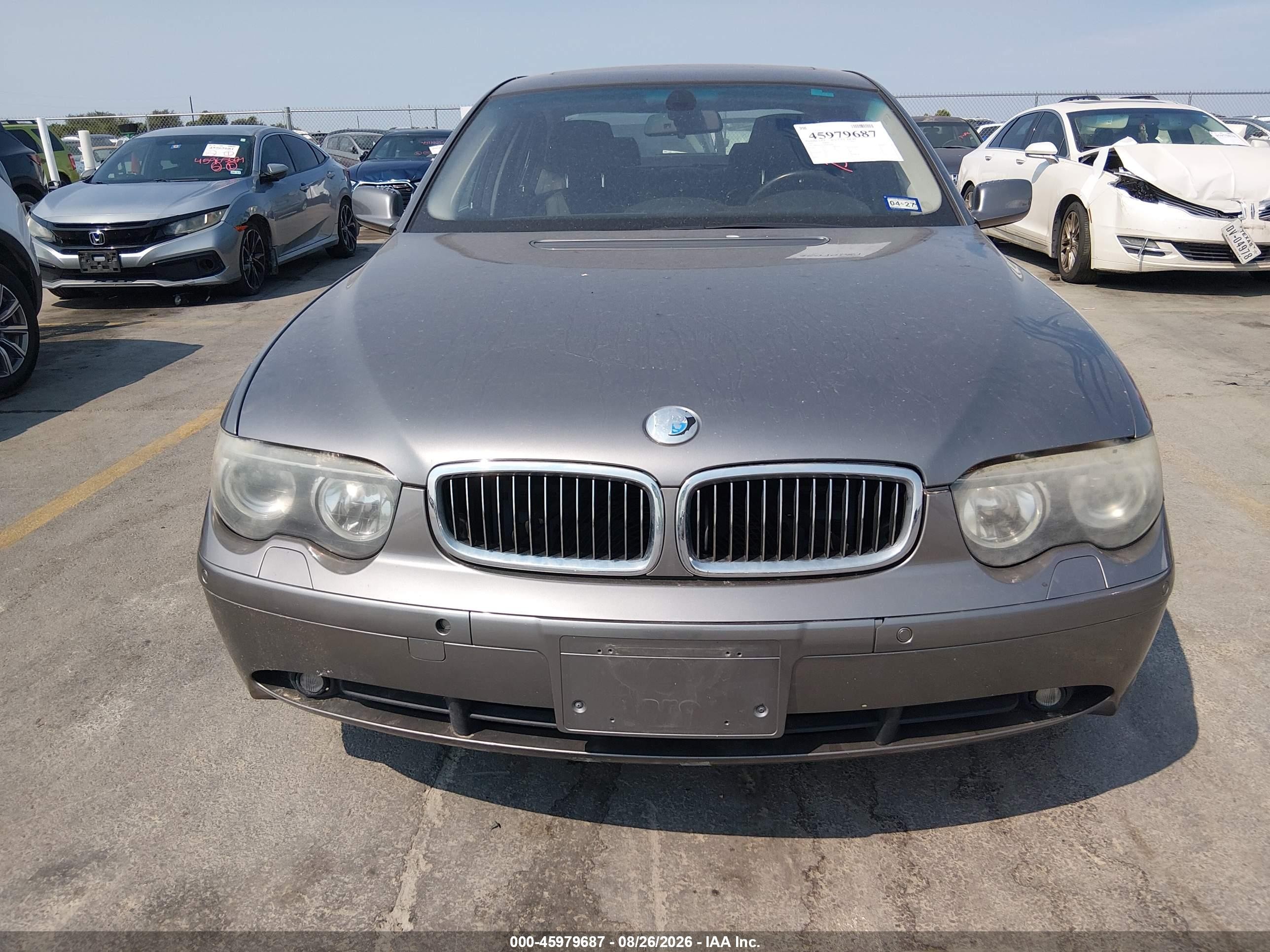 2002 Bmw 745i   Gray vin: WBAGL63472DP52598