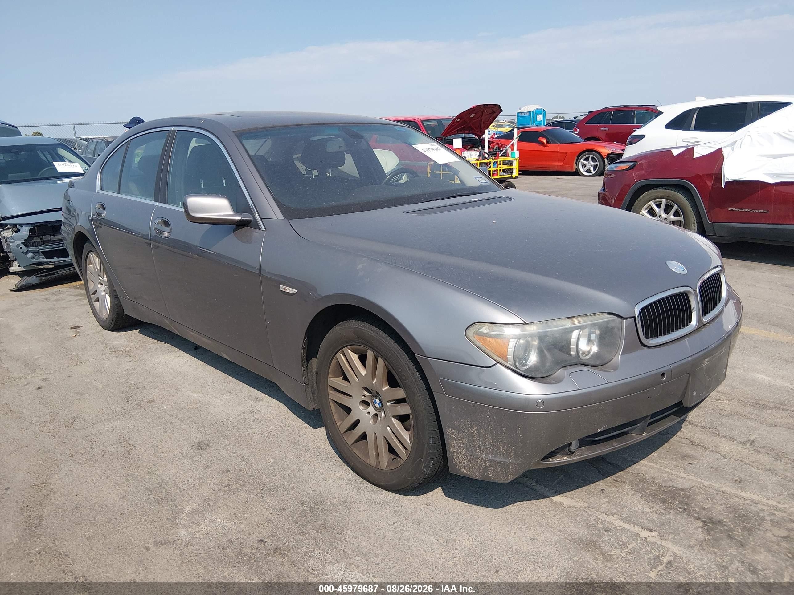 2002 Bmw 745i   Gray vin: WBAGL63472DP52598