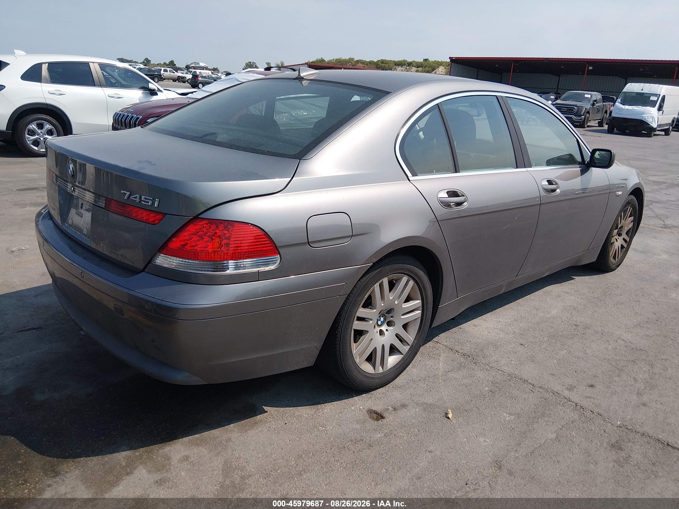 2002 Bmw 745i   Gray vin: WBAGL63472DP52598