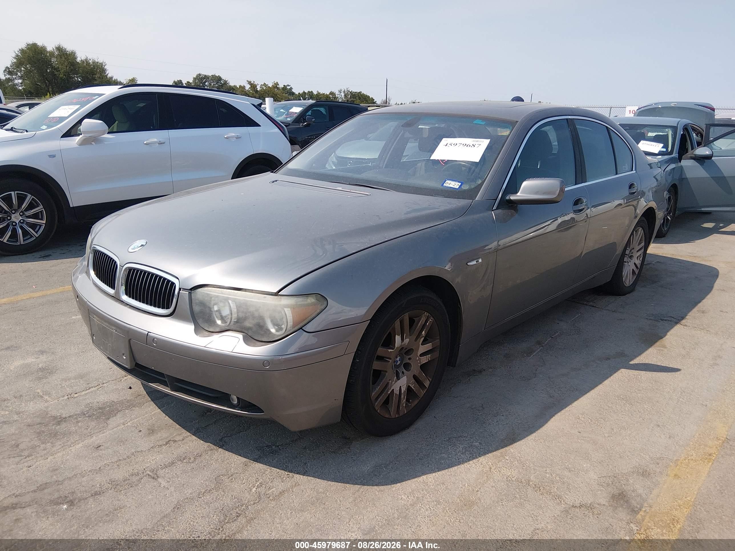 2002 Bmw 745i   Gray vin: WBAGL63472DP52598