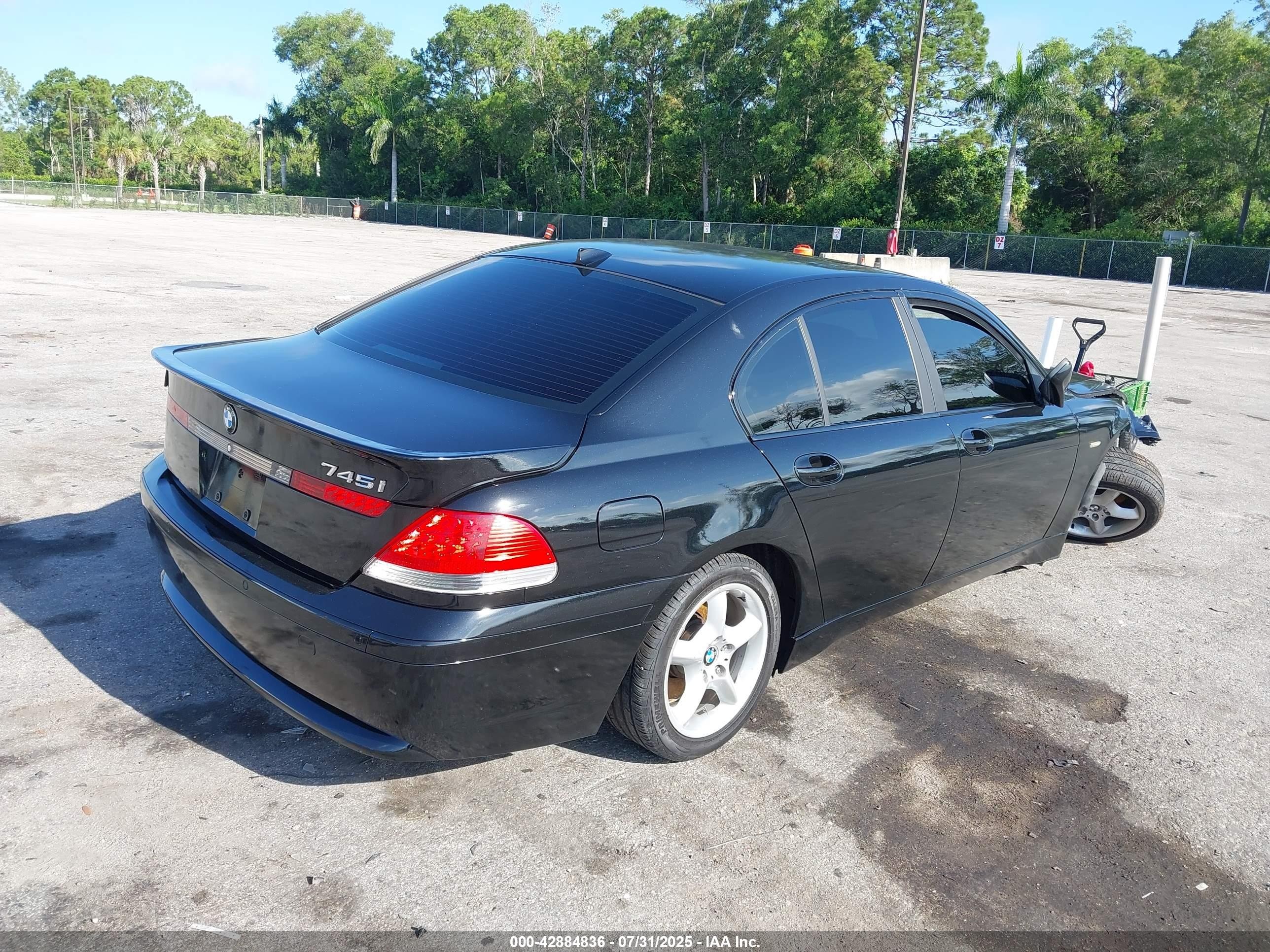 2002 Bmw 745i   Black vin: WBAGL63472DP52973