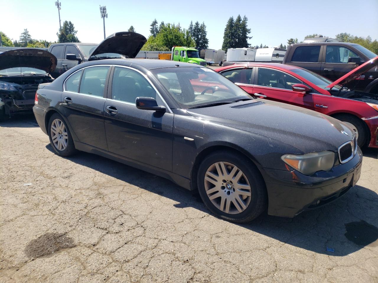 2003 Bmw 745 I Black vin: WBAGL63483DP61909