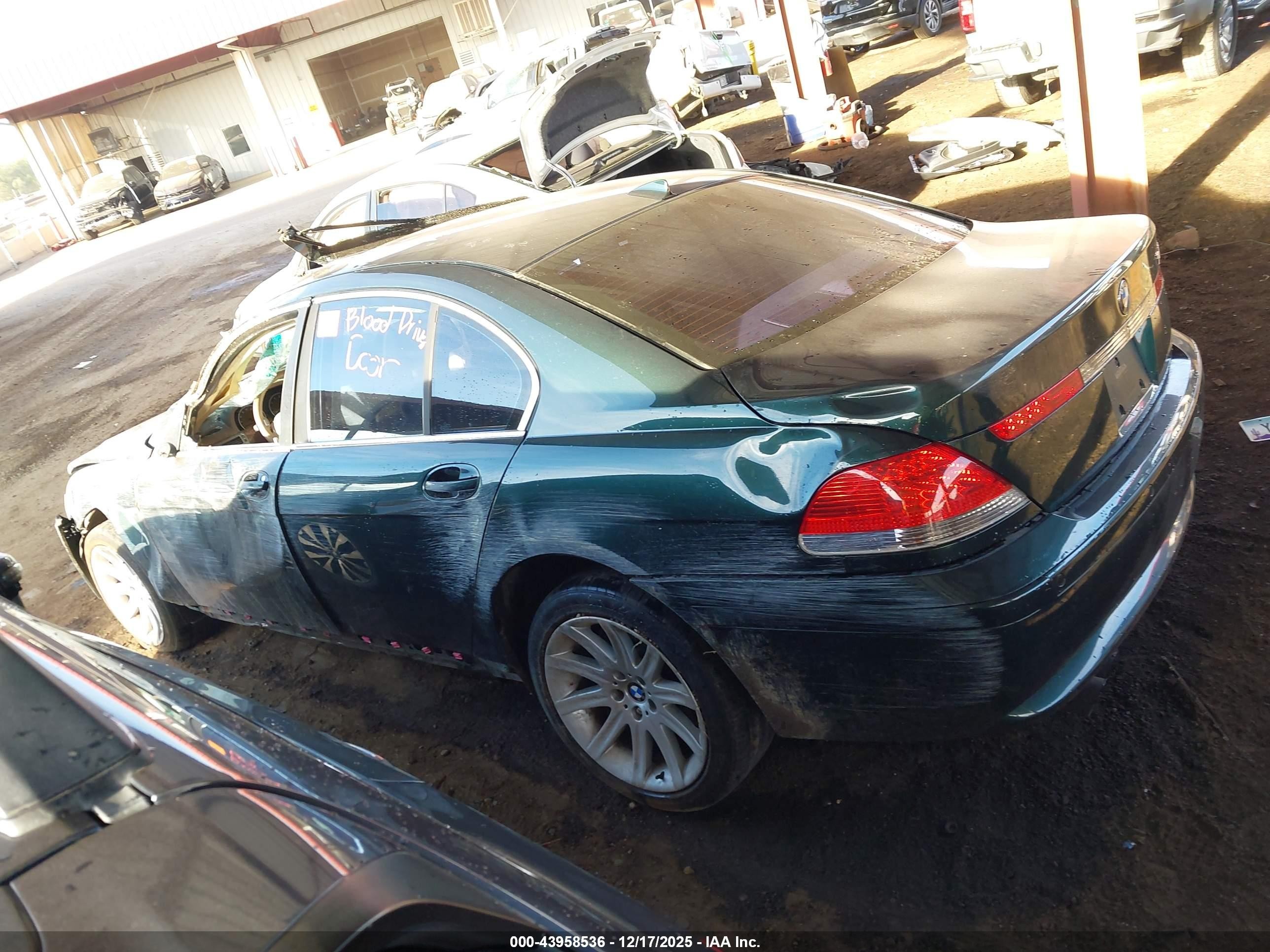 2002 Bmw 745i   Green vin: WBAGL63492DP58189
