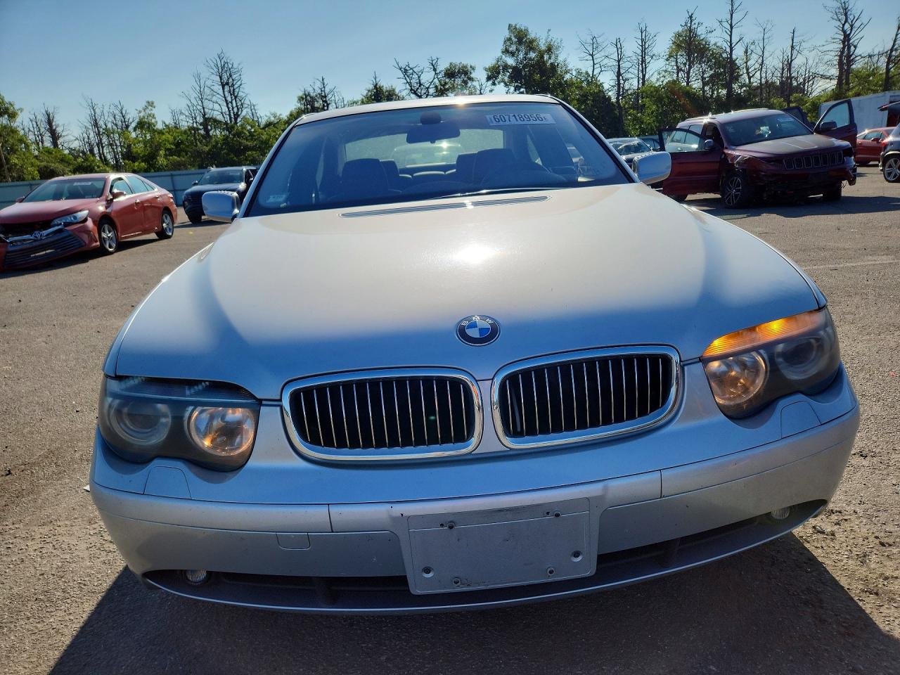 2003 Bmw 745 I Silver vin: WBAGL63493DP62115