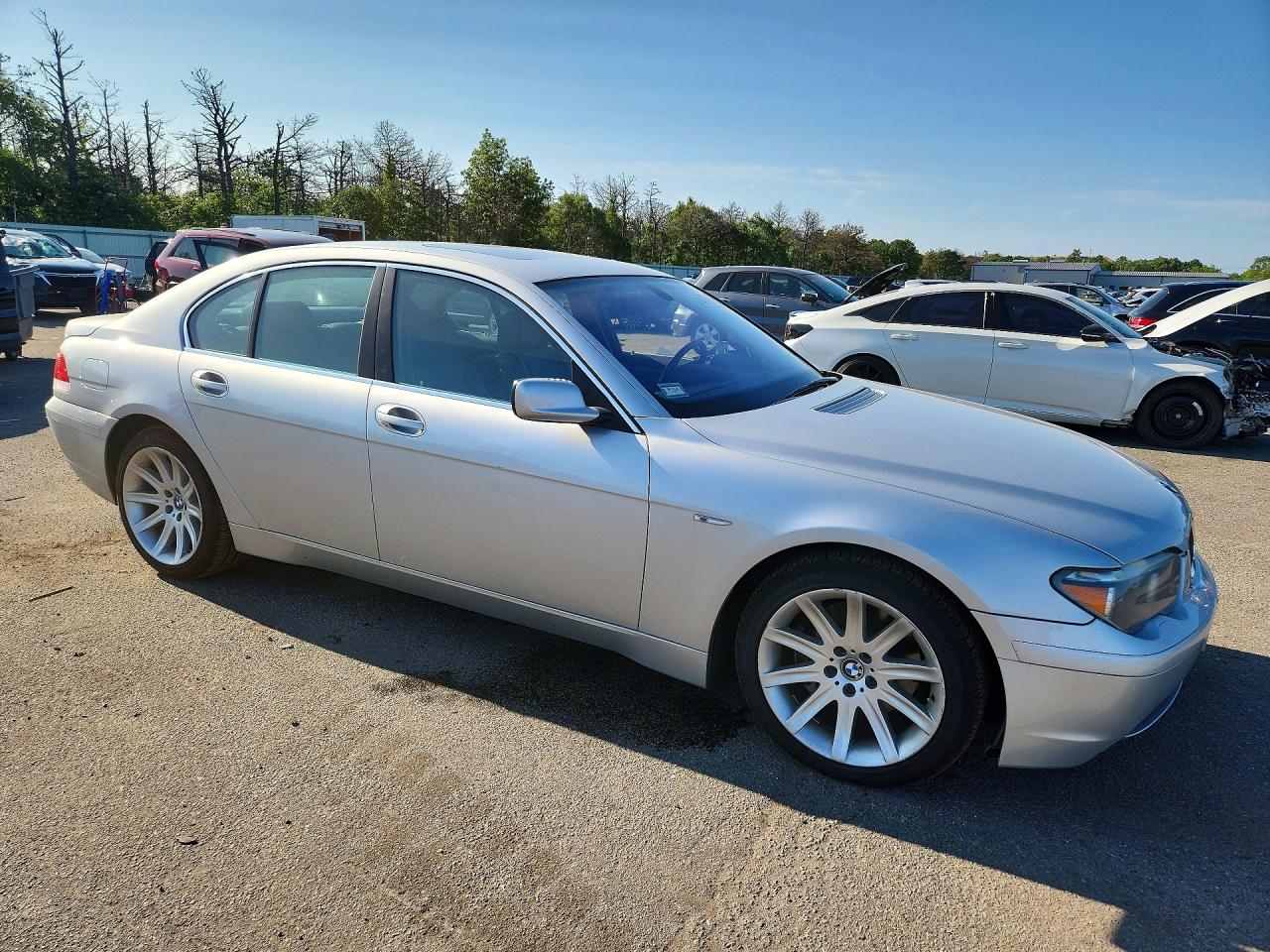 2003 Bmw 745 I Silver vin: WBAGL63493DP62115