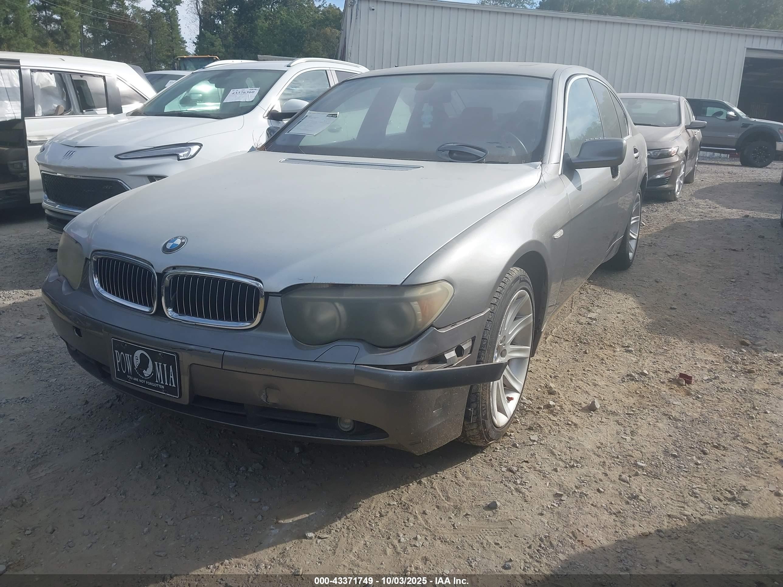 2003 Bmw 745i   Gray vin: WBAGL634X3DP67579