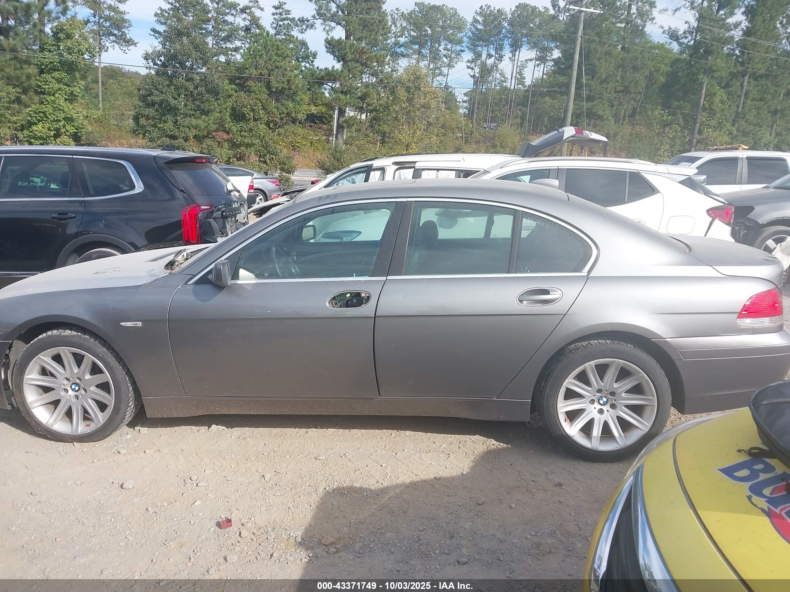 2003 Bmw 745i   Gray vin: WBAGL634X3DP67579