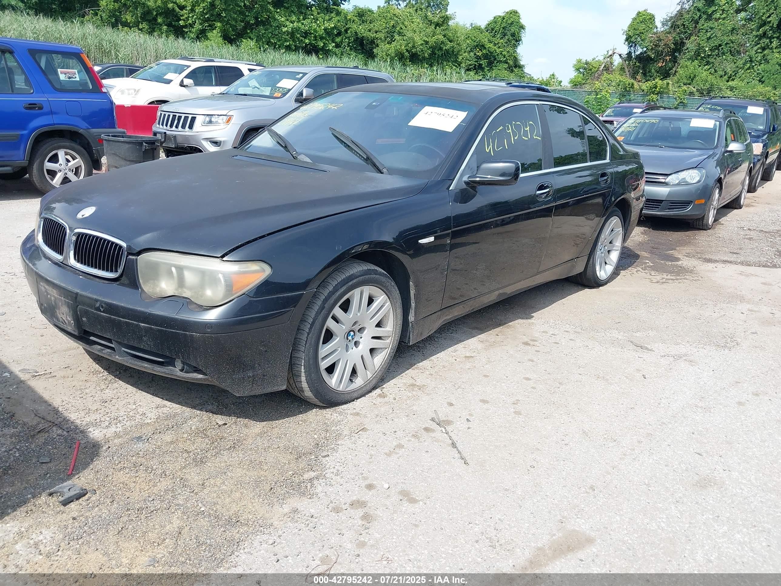 2005 Bmw 745i   Black vin: WBAGL63545DP75723