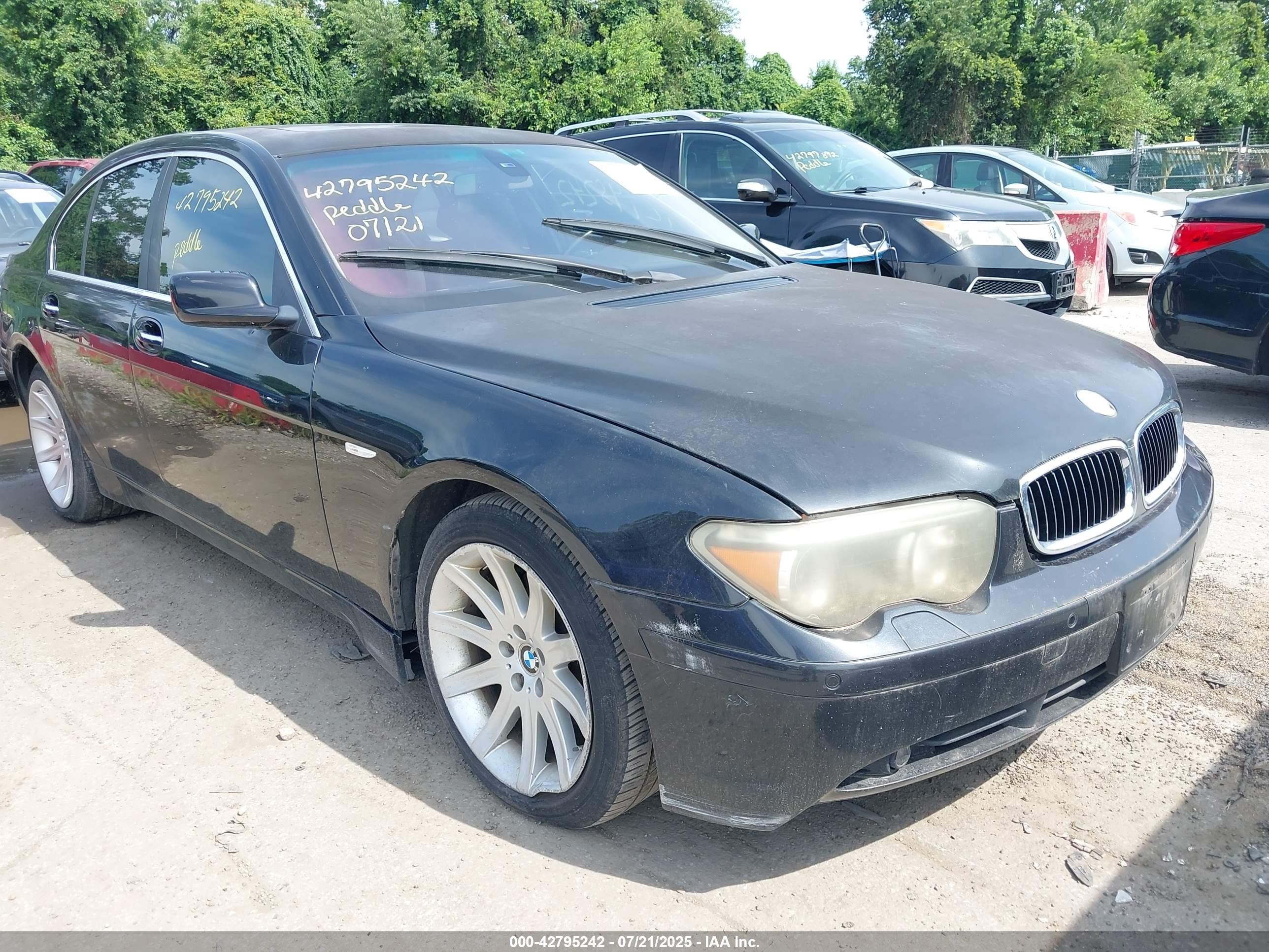 2005 Bmw 745i   Black vin: WBAGL63545DP75723
