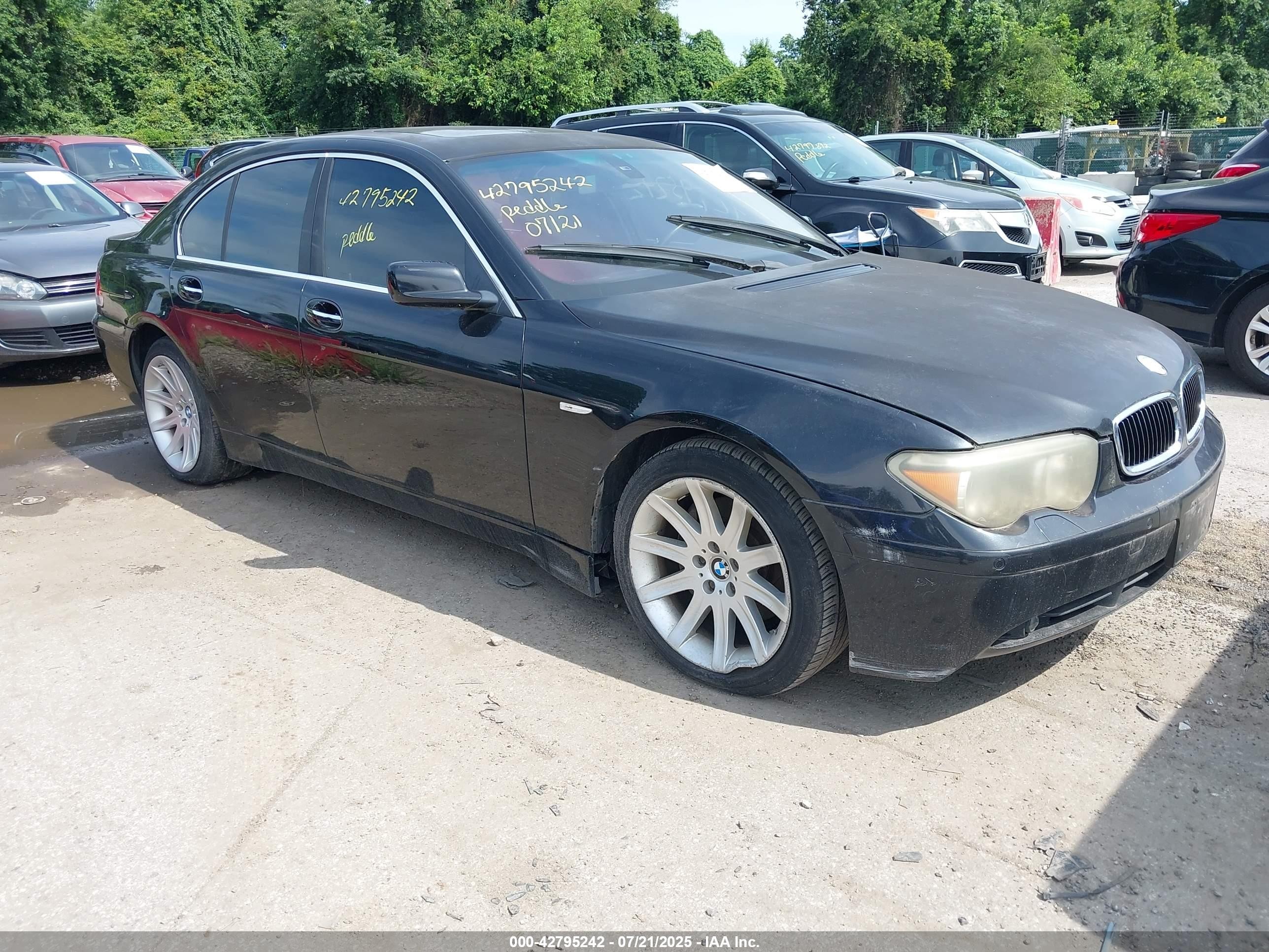 2005 Bmw 745i   Черный vin: WBAGL63545DP75723