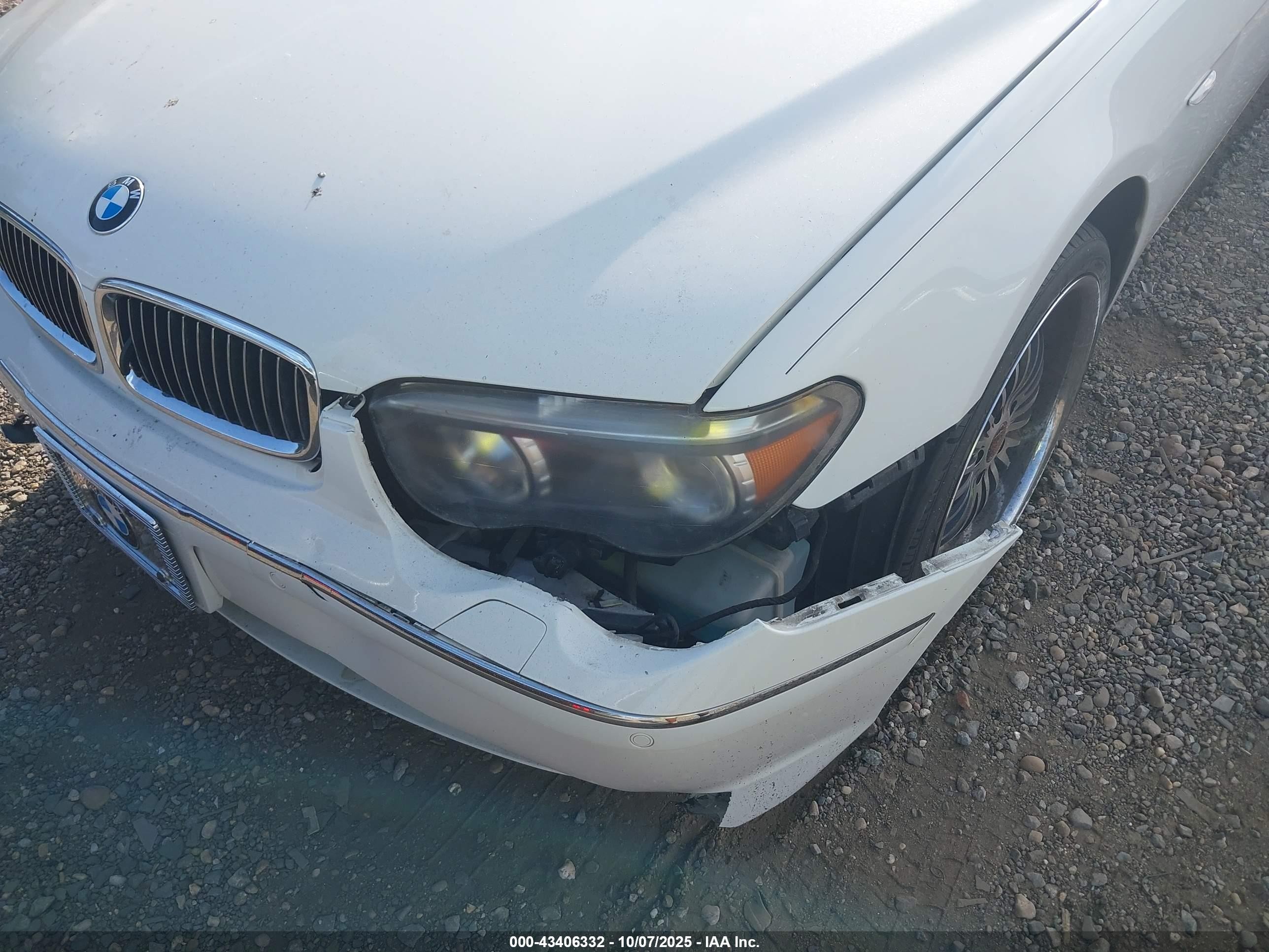 2003 Bmw 745li   White vin: WBAGN63403DR08363