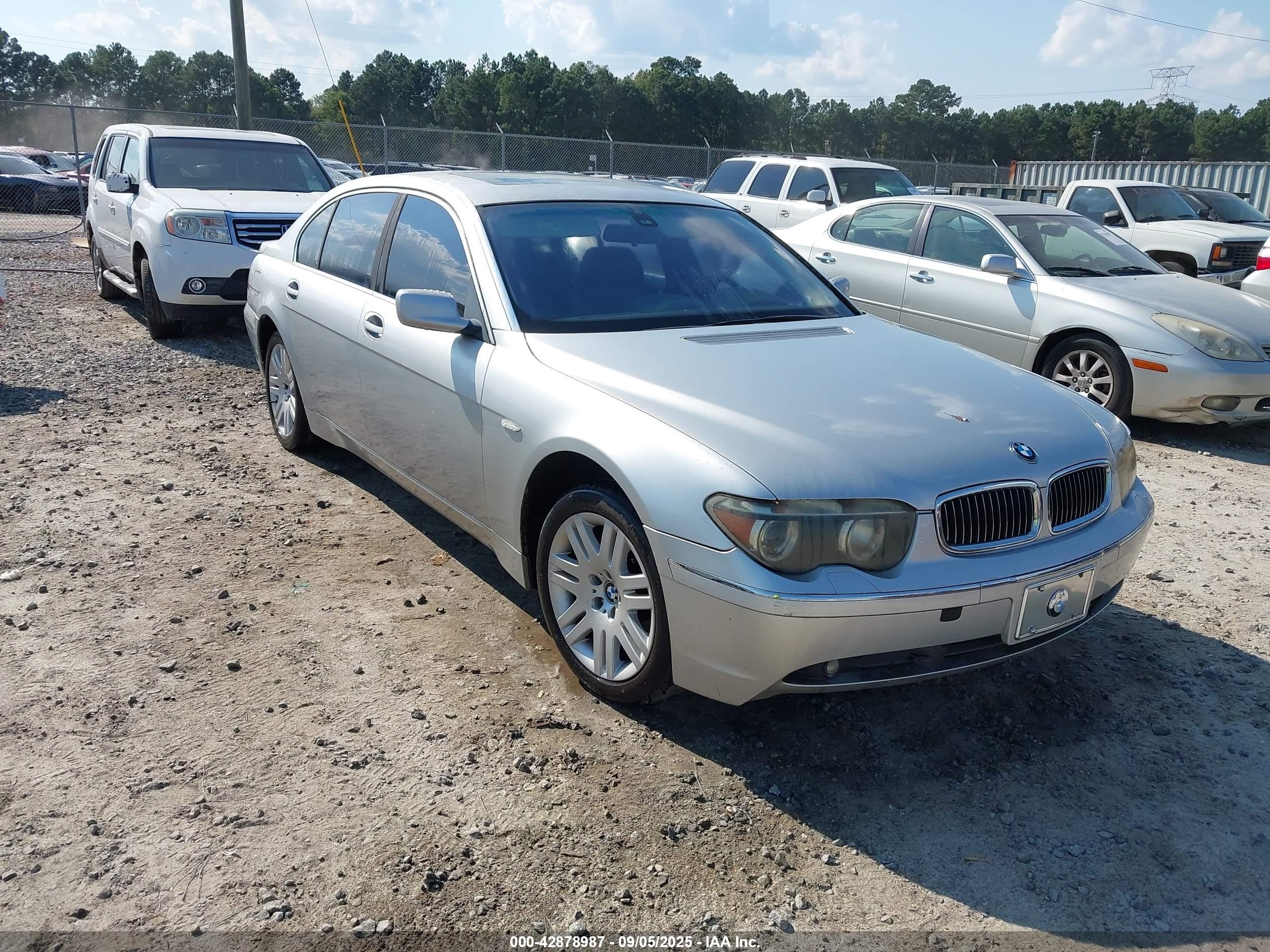 2003 Bmw 745li   Silver vin: WBAGN63403DR12770