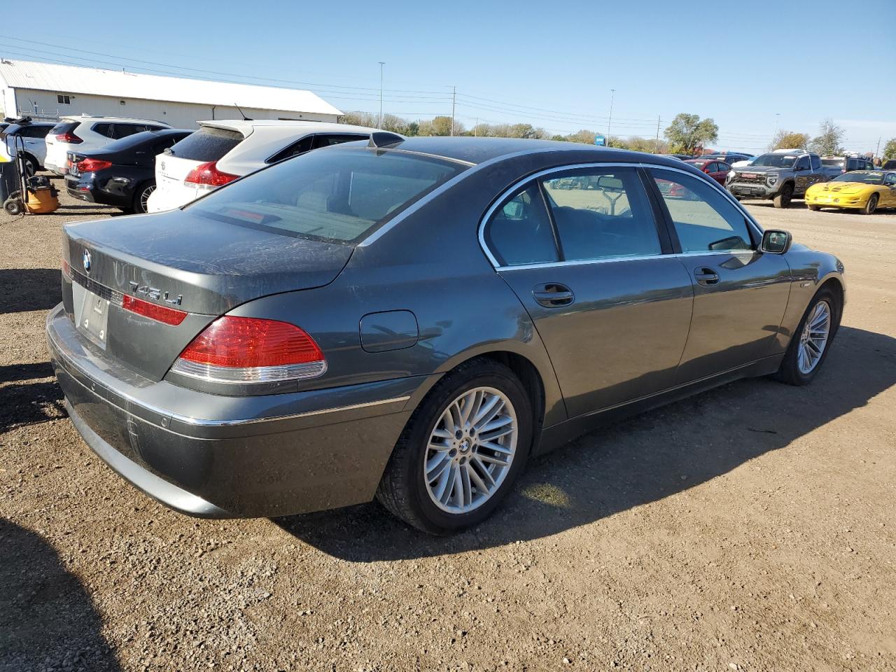 2004 Bmw 745 Li Gray vin: WBAGN63404DS49900