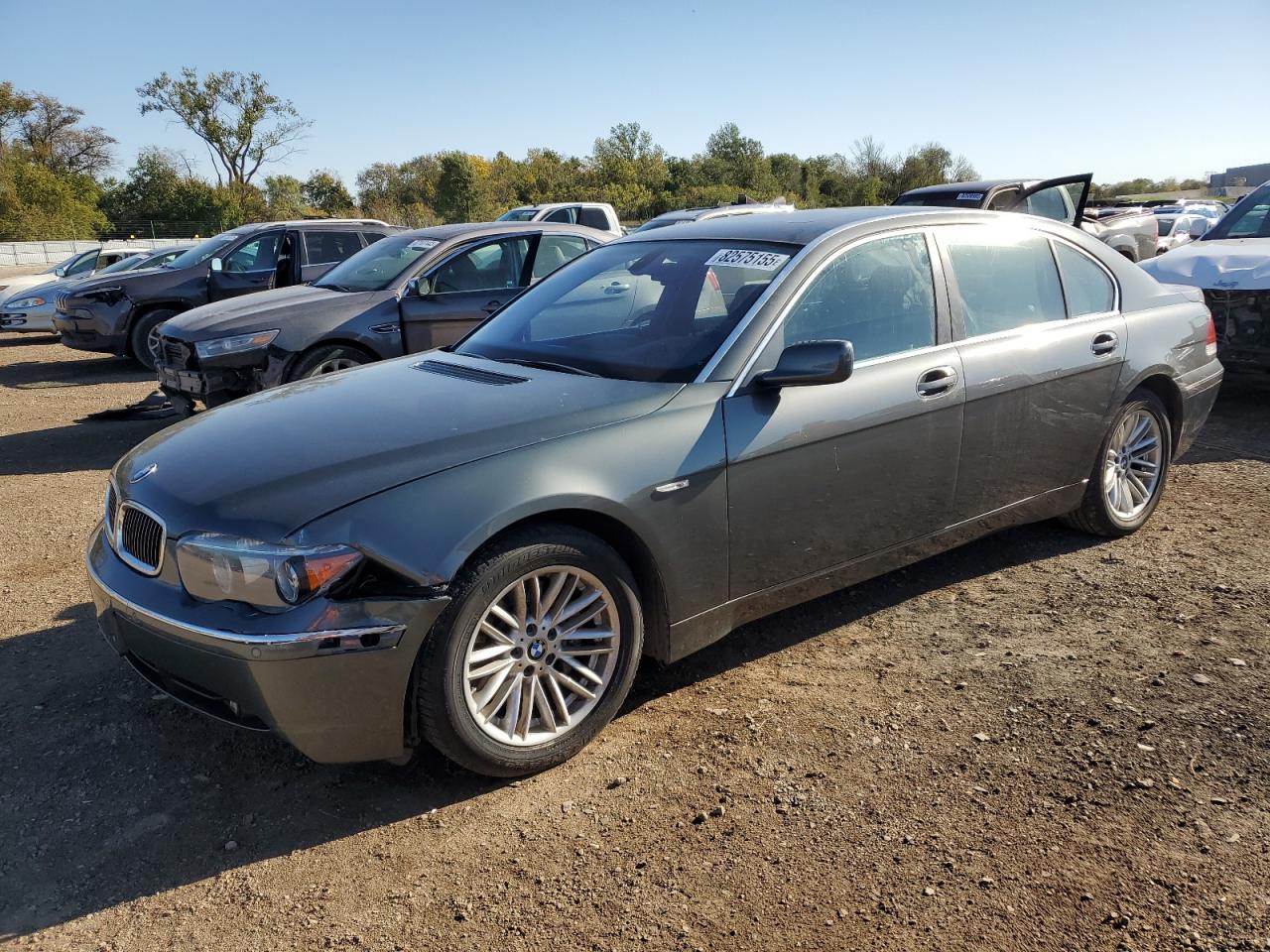 2004 Bmw 745 Li Gray vin: WBAGN63404DS49900