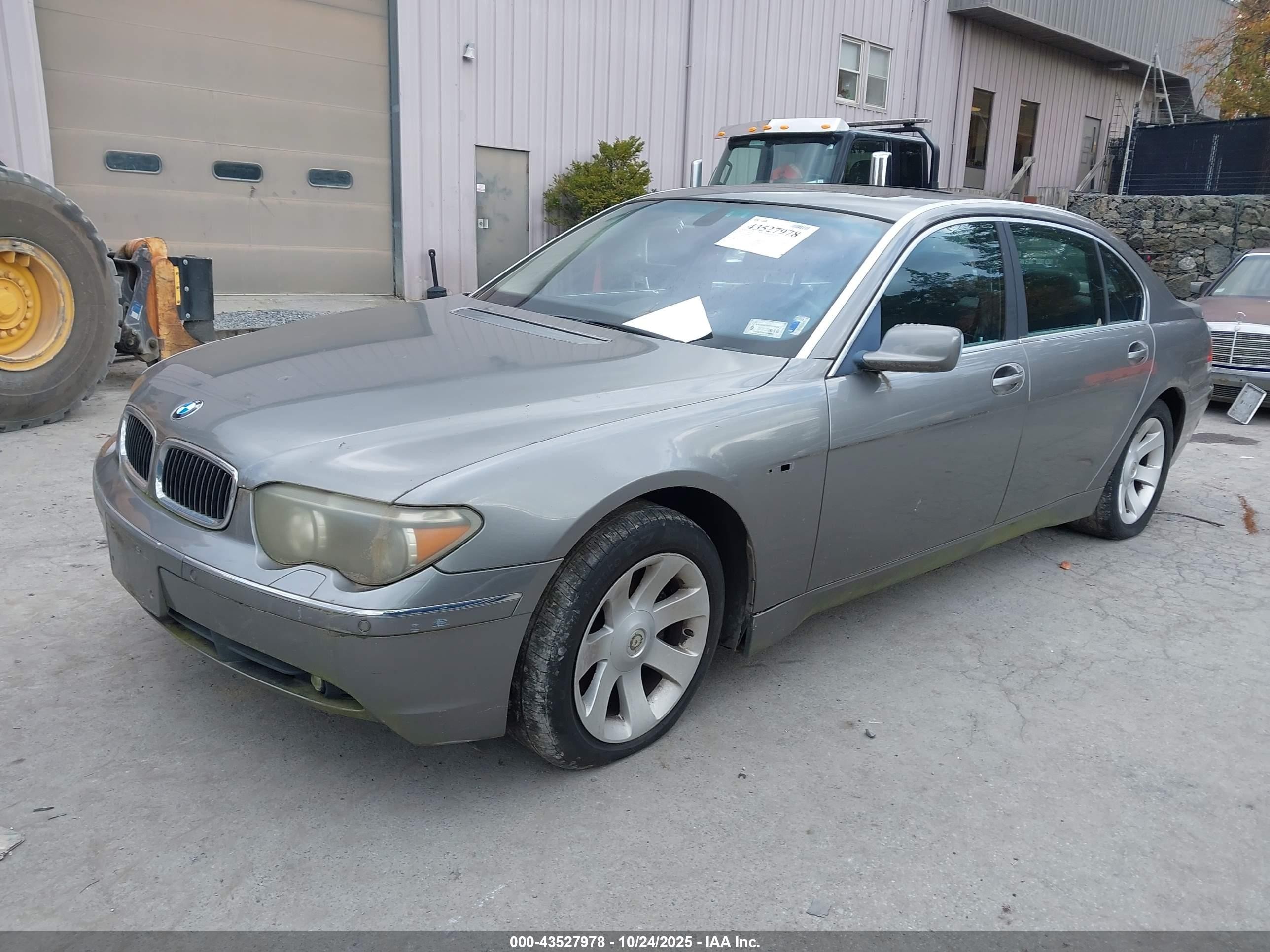 2002 Bmw 745li   Серый vin: WBAGN63412DR02392