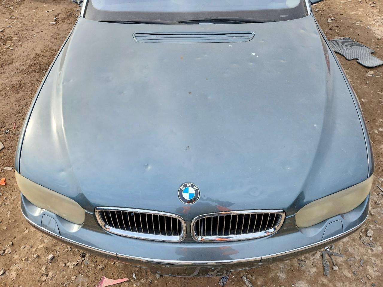 2002 Bmw 745 Li Gray vin: WBAGN63412DR02960