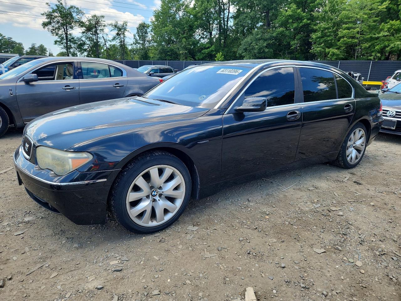2003 Bmw 745 Li Black vin: WBAGN63413DR09490