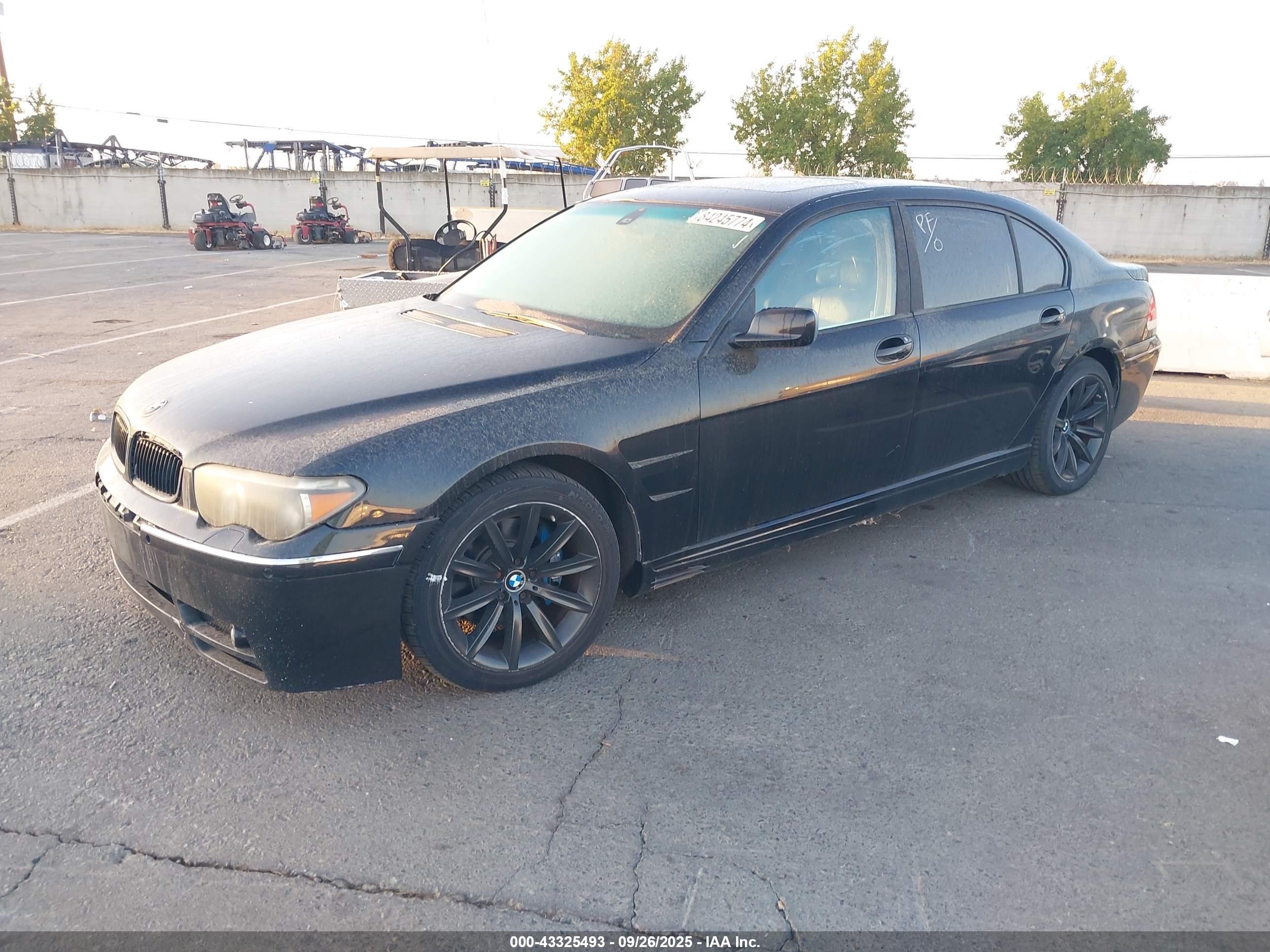 2003 Bmw 745li   Черный vin: WBAGN63413DR10879