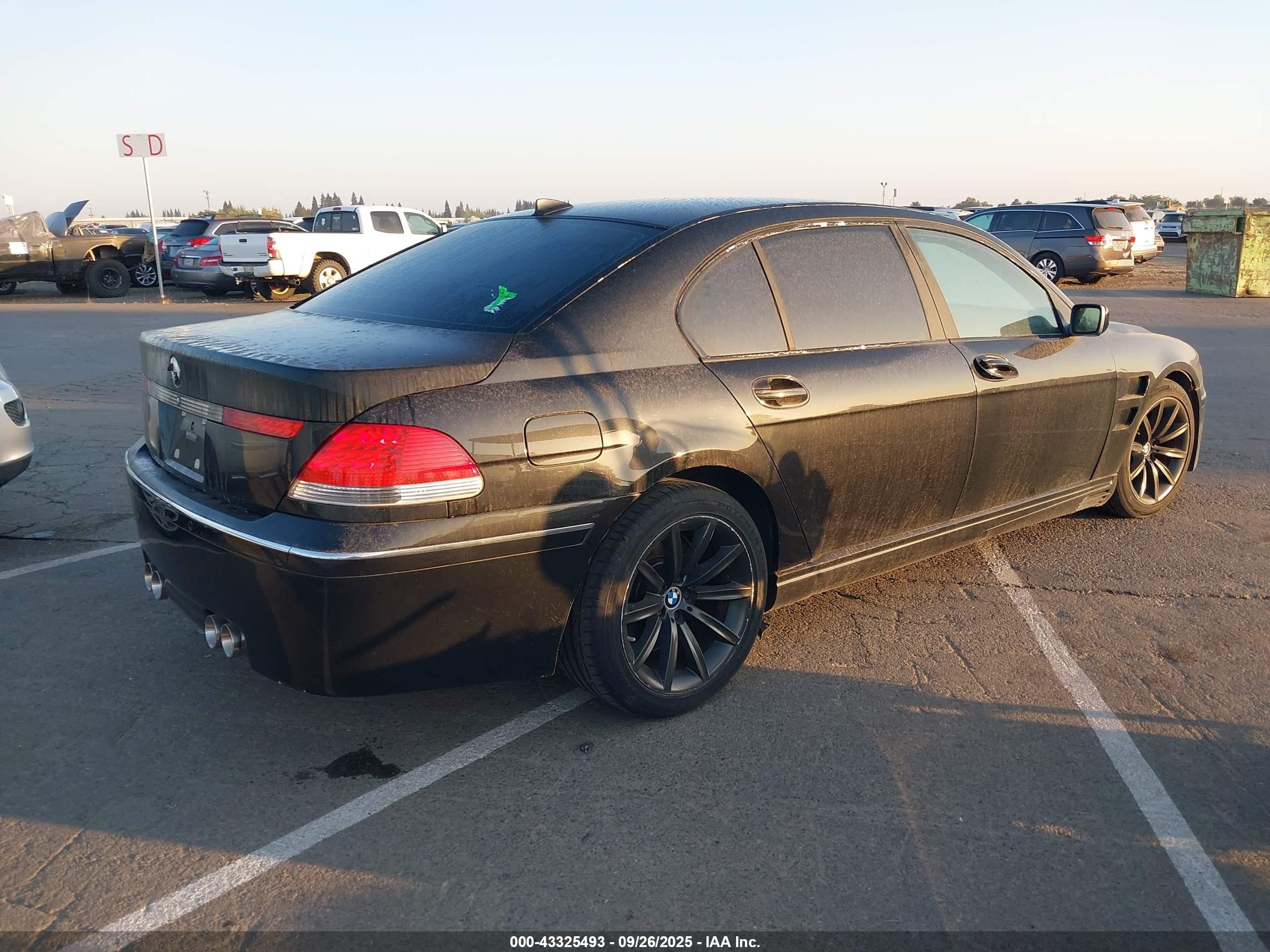 2003 Bmw 745li   Черный vin: WBAGN63413DR10879