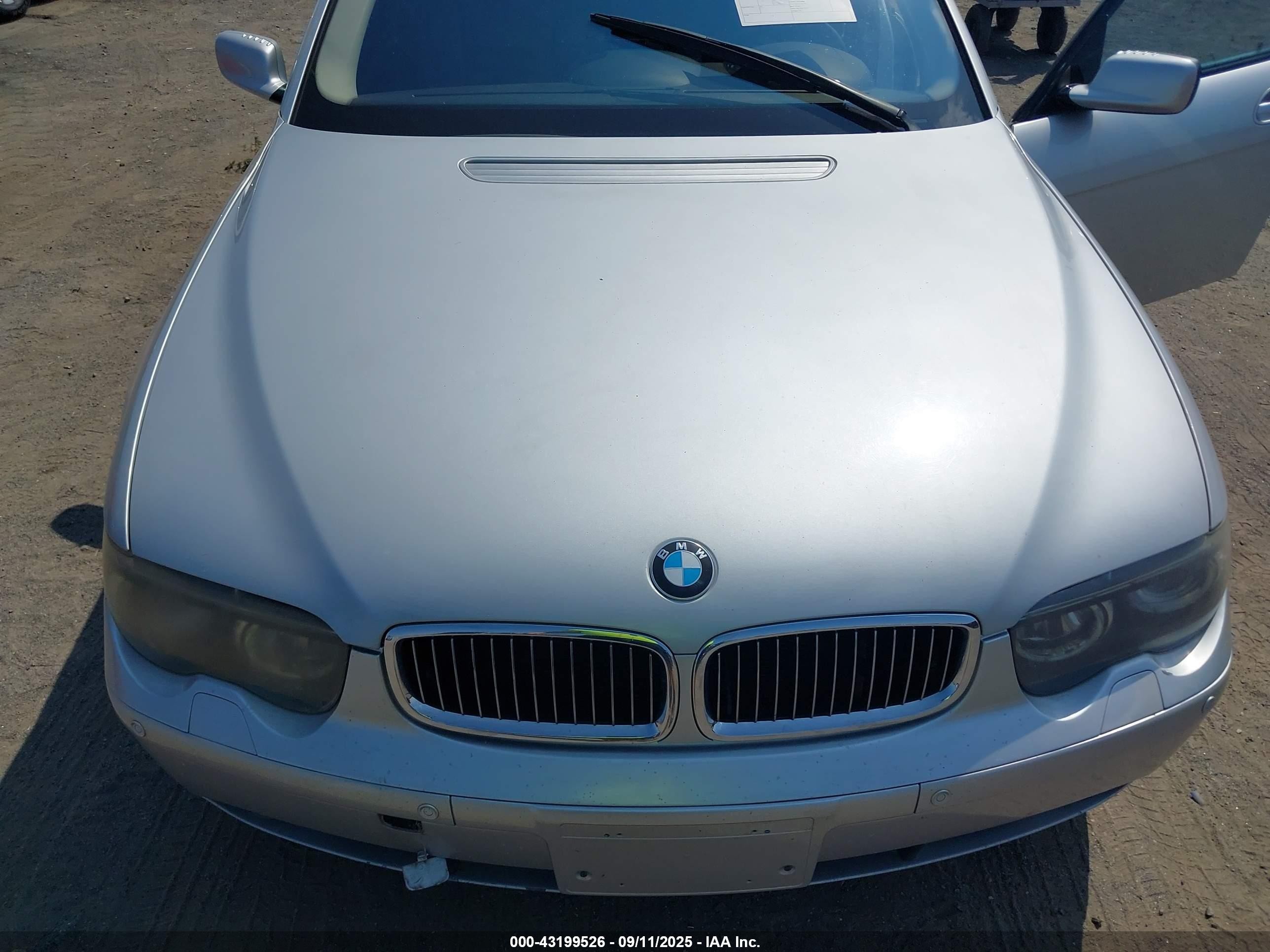 2003 Bmw 745li   Silver vin: WBAGN63413DR17833