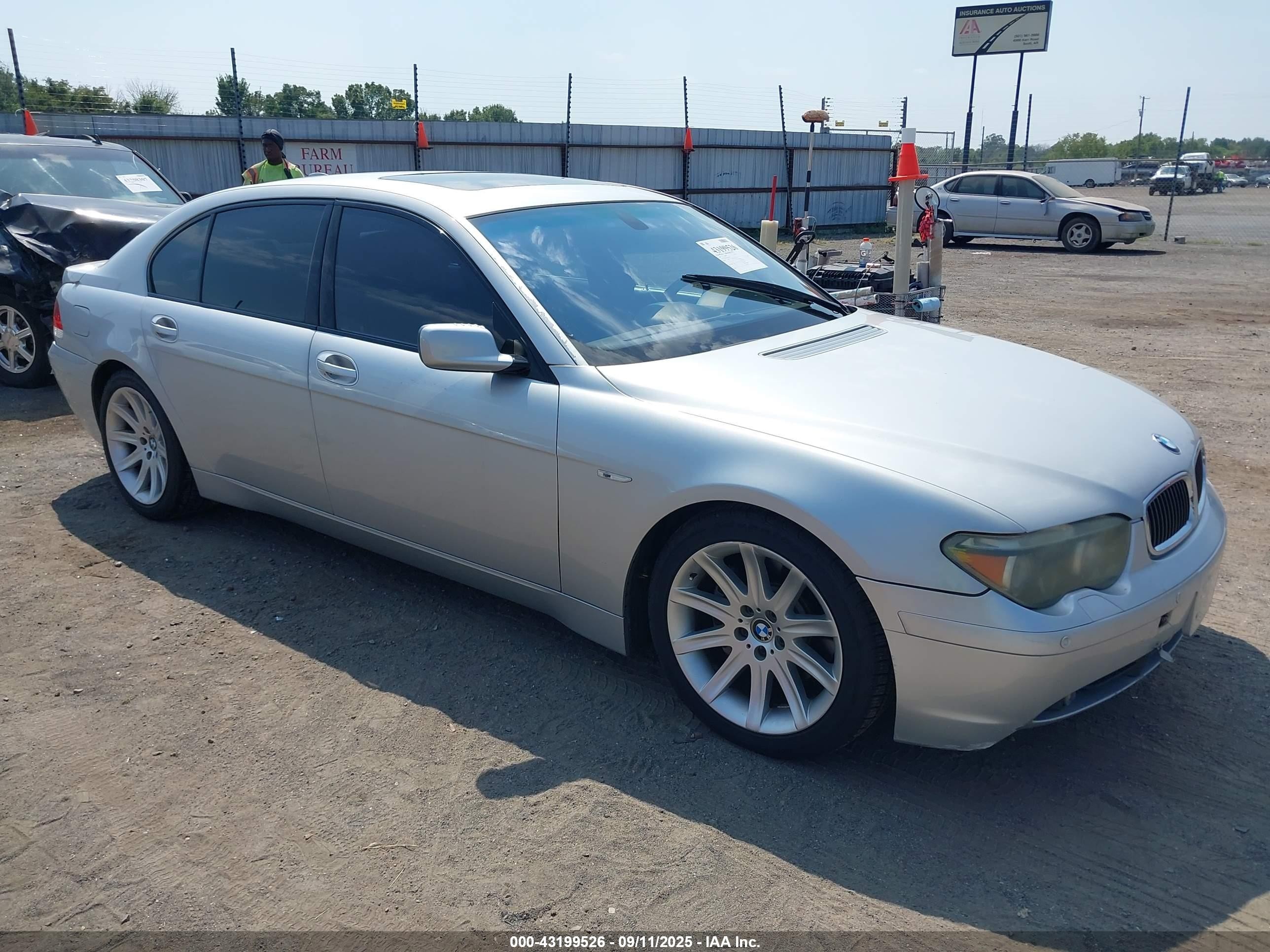 2003 Bmw 745li   Silver vin: WBAGN63413DR17833