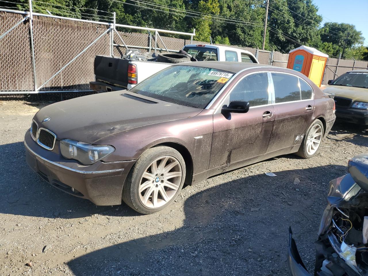 2003 Bmw 745 Li Purple vin: WBAGN63413DR18433