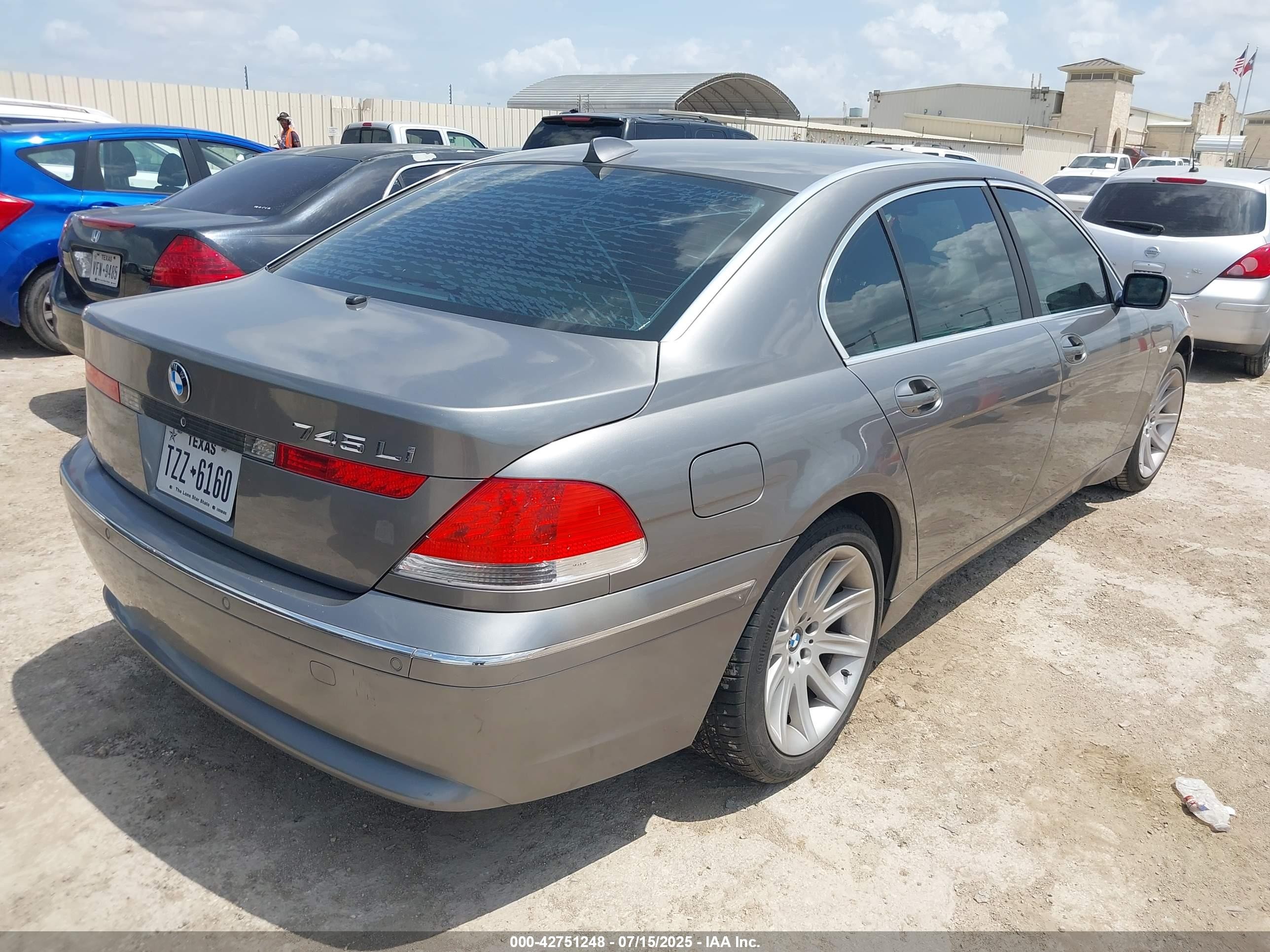 2004 Bmw 745li   Gray vin: WBAGN63414DS50540