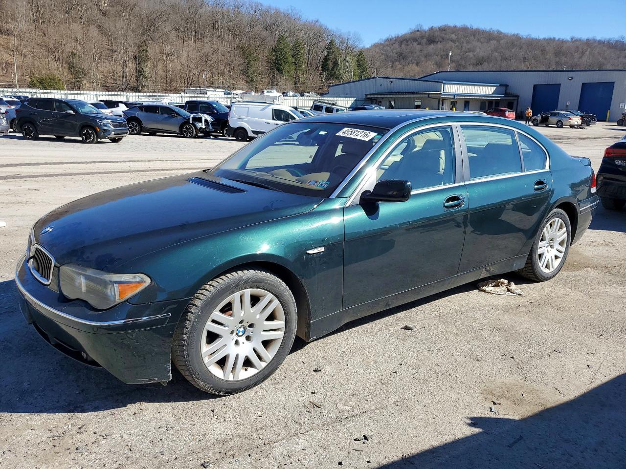 2003 Bmw 745 Li Green vin: WBAGN63423DR08056